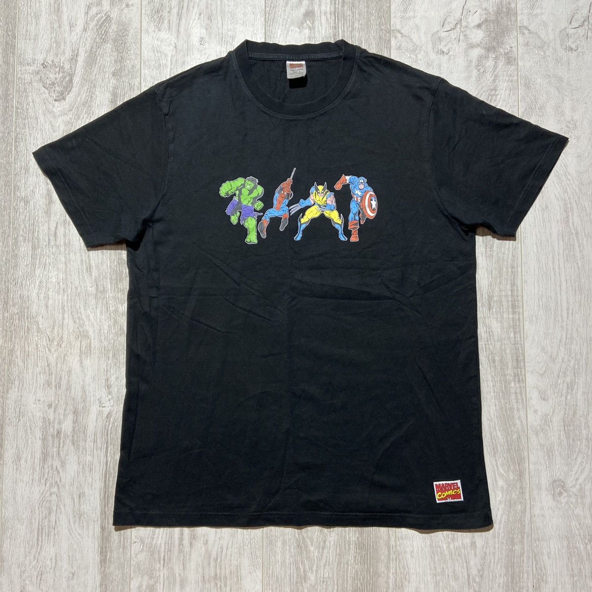 Marvel Comics × Vintage Vintage Marvel Comics T-Shirt Hulk Spider Man Wolverine Cap Size US L / EU 52-54 / 3 - 1 Thumbnail