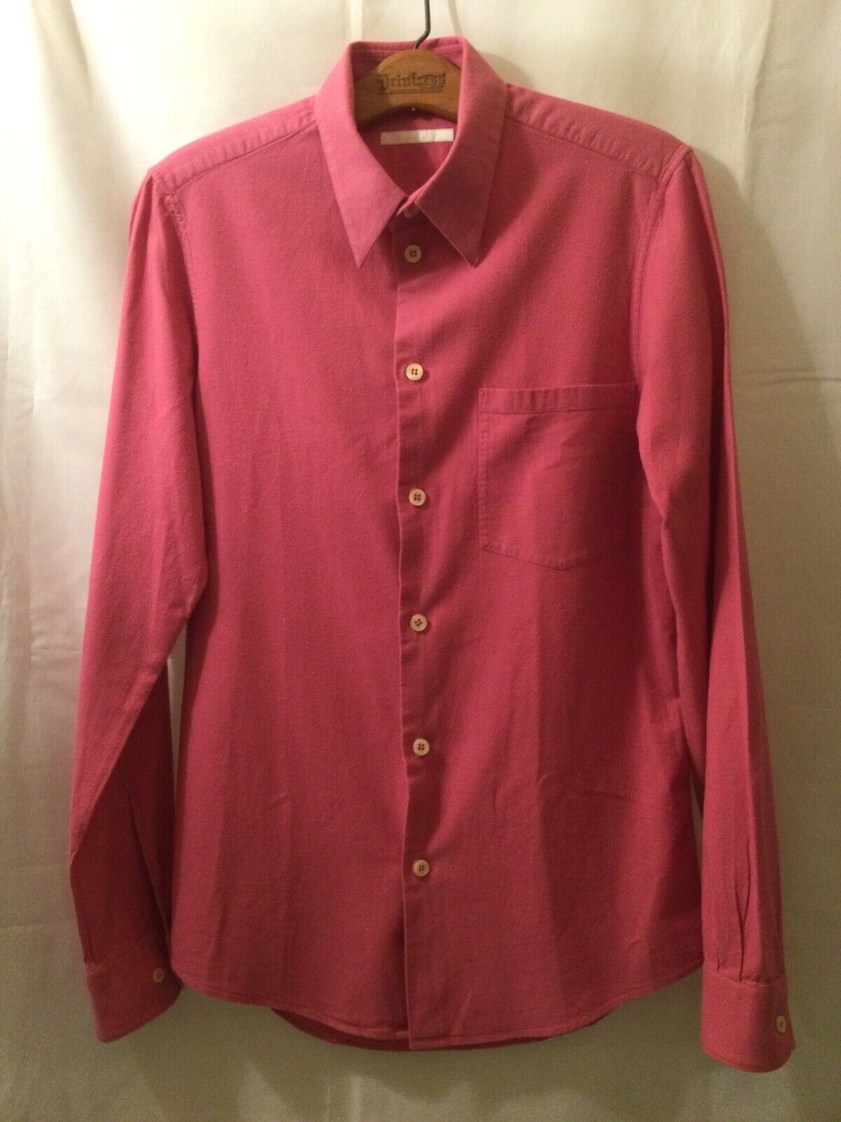 Helmut Lang Early 2000's Pink Brushed Cotton Classic Shirt Size US S / EU 44-46 / 1 - 1 Preview