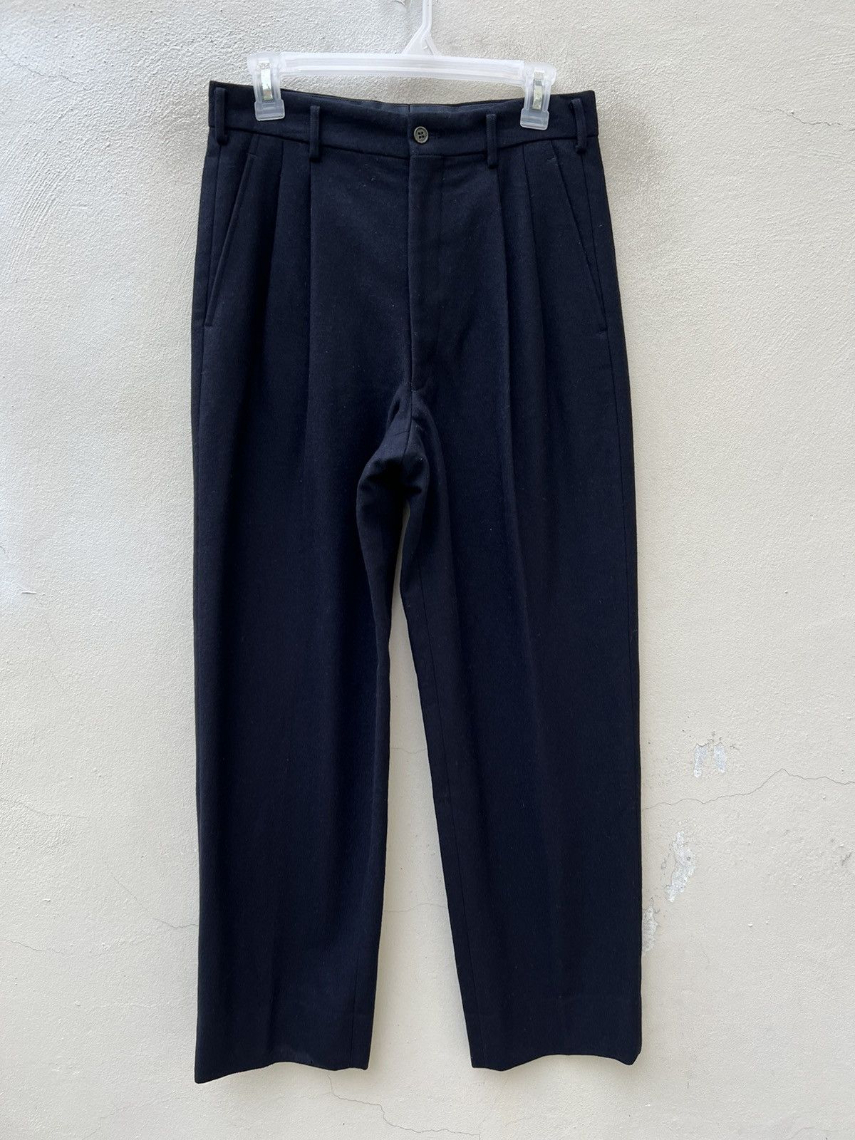Comme des Garcons Homme Archive 1988 CDGH Japan Navy Blue Gabardine Trouser Pant Size US 30 / EU 46 - 1 Thumbnail