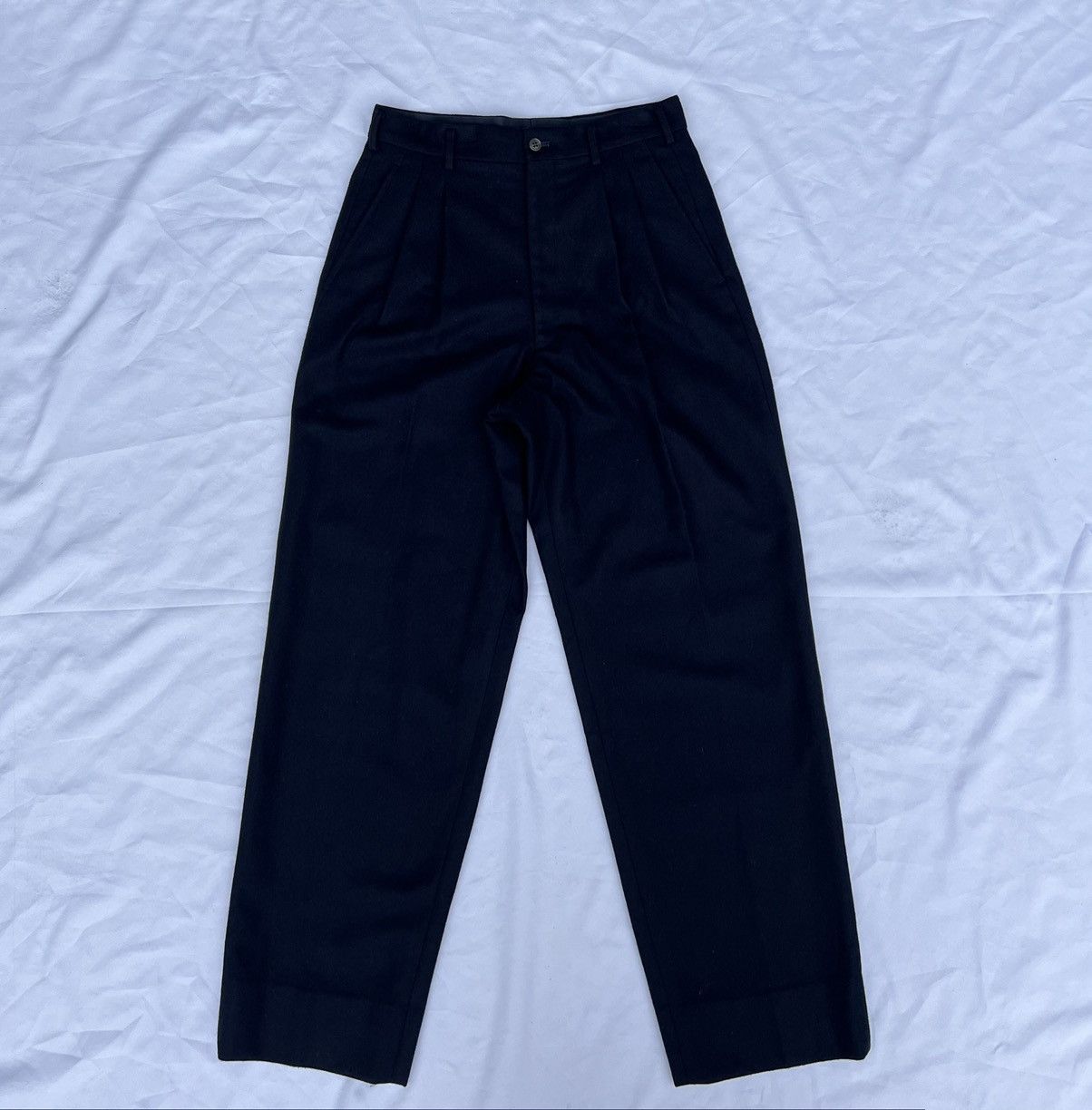 Comme des Garcons Homme Archive 1988 CDGH Japan Navy Blue Gabardine Trouser Pant Size US 30 / EU 46 - 14 Thumbnail