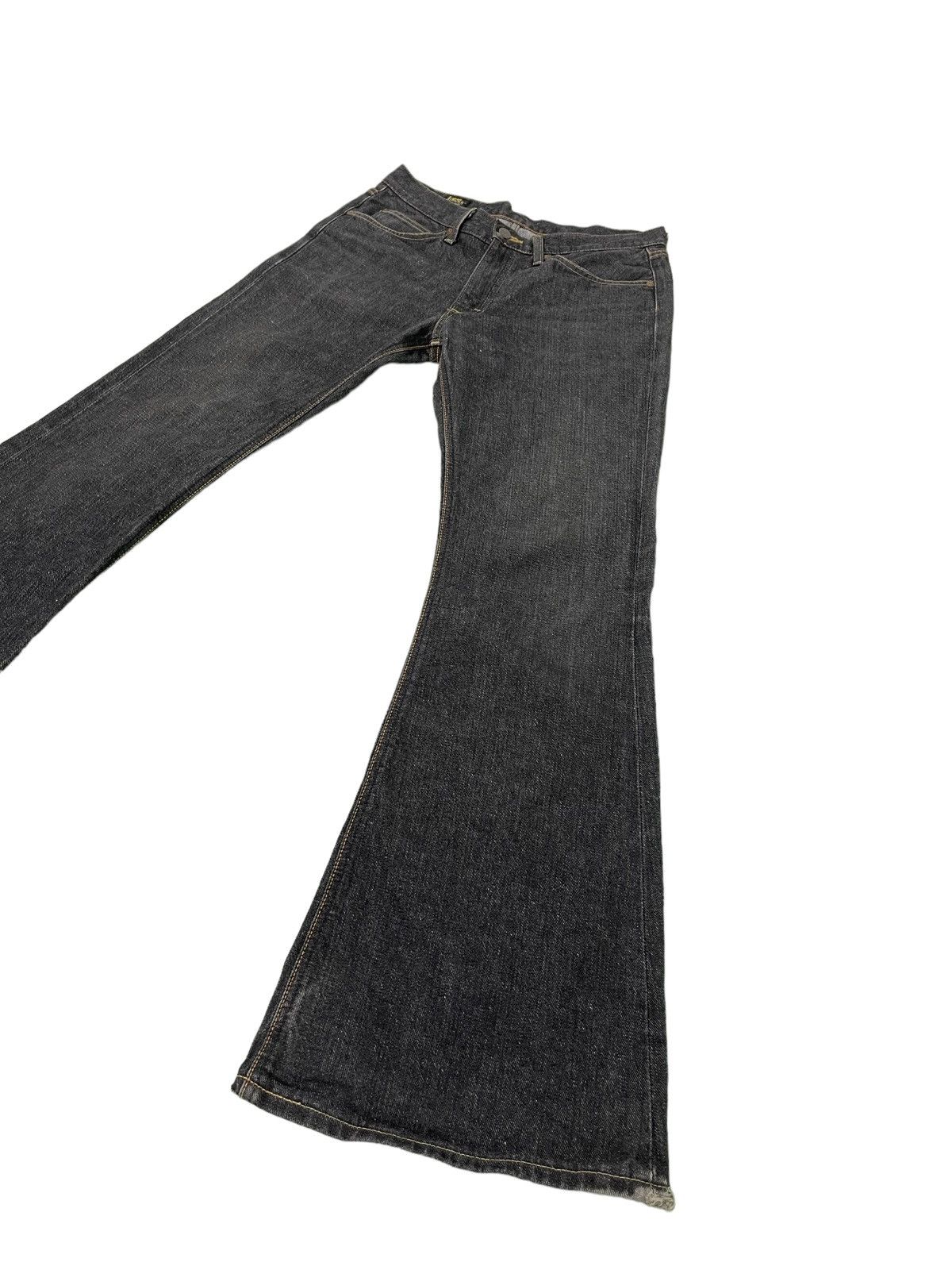 image of Hype Flare Jeans Lee Japan Denim Super Bell Bottom 22 in Faded Black, Men's (Size 31)