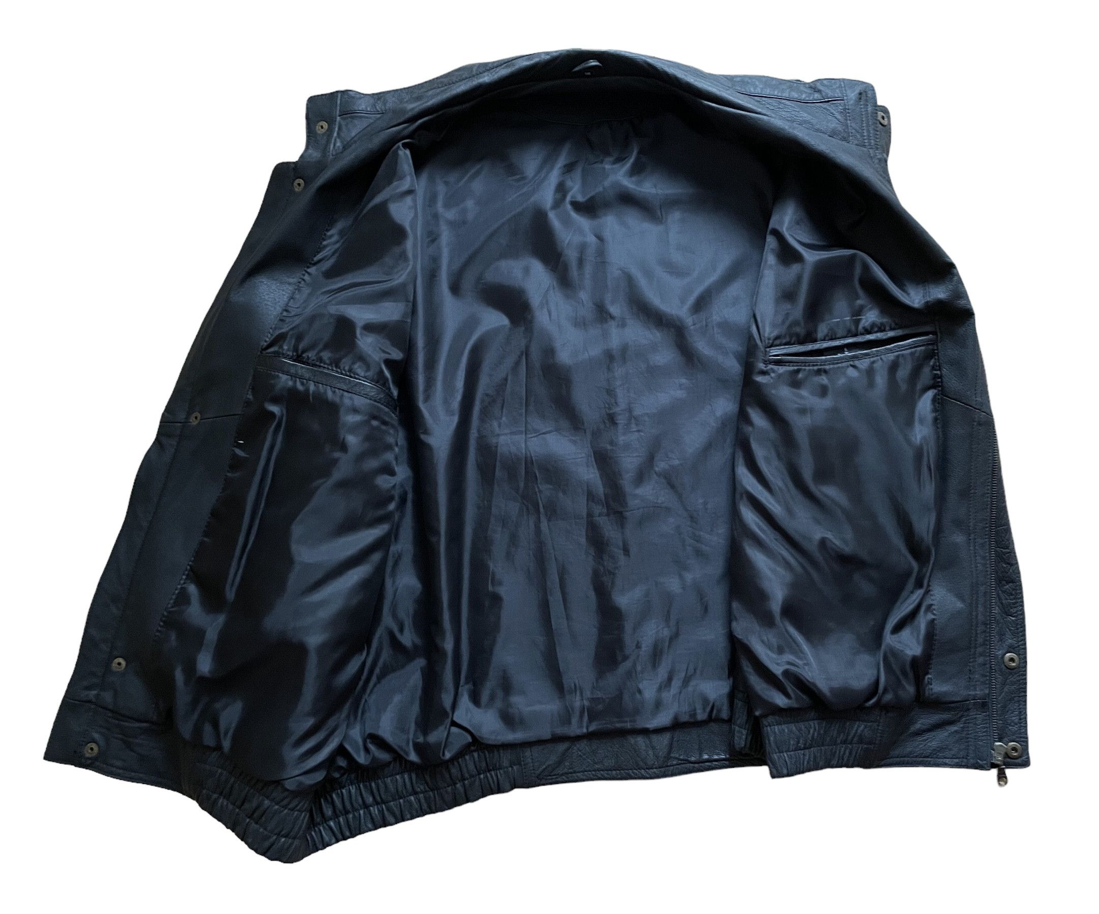 Vintage Vintage Genuine Leather Vest Rare Jacket Black Avant Garde Size US XL / EU 56 / 4 - 2 Thumbnail