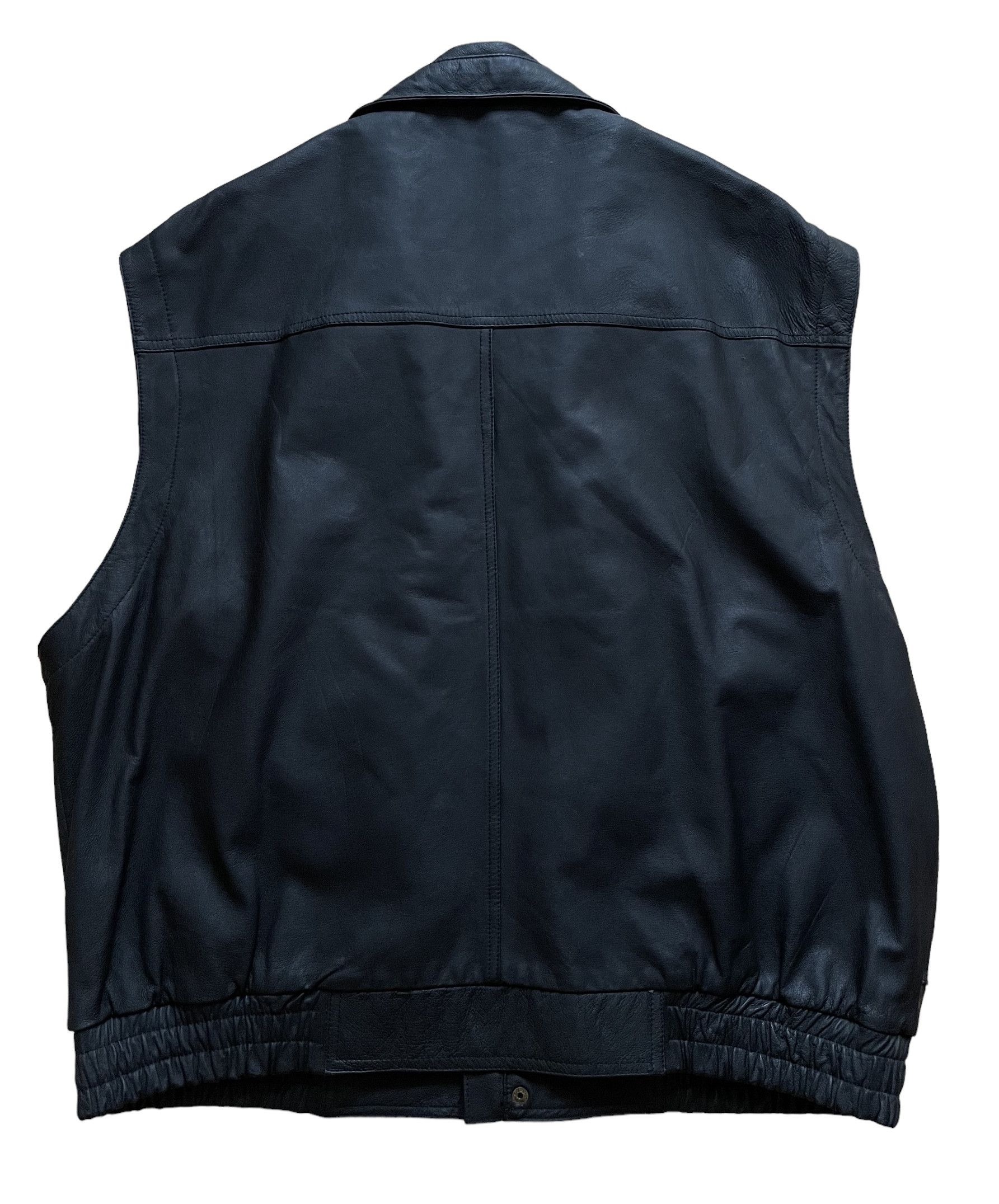 Vintage Vintage Genuine Leather Vest Rare Jacket Black Avant Garde Size US XL / EU 56 / 4 - 3 Thumbnail