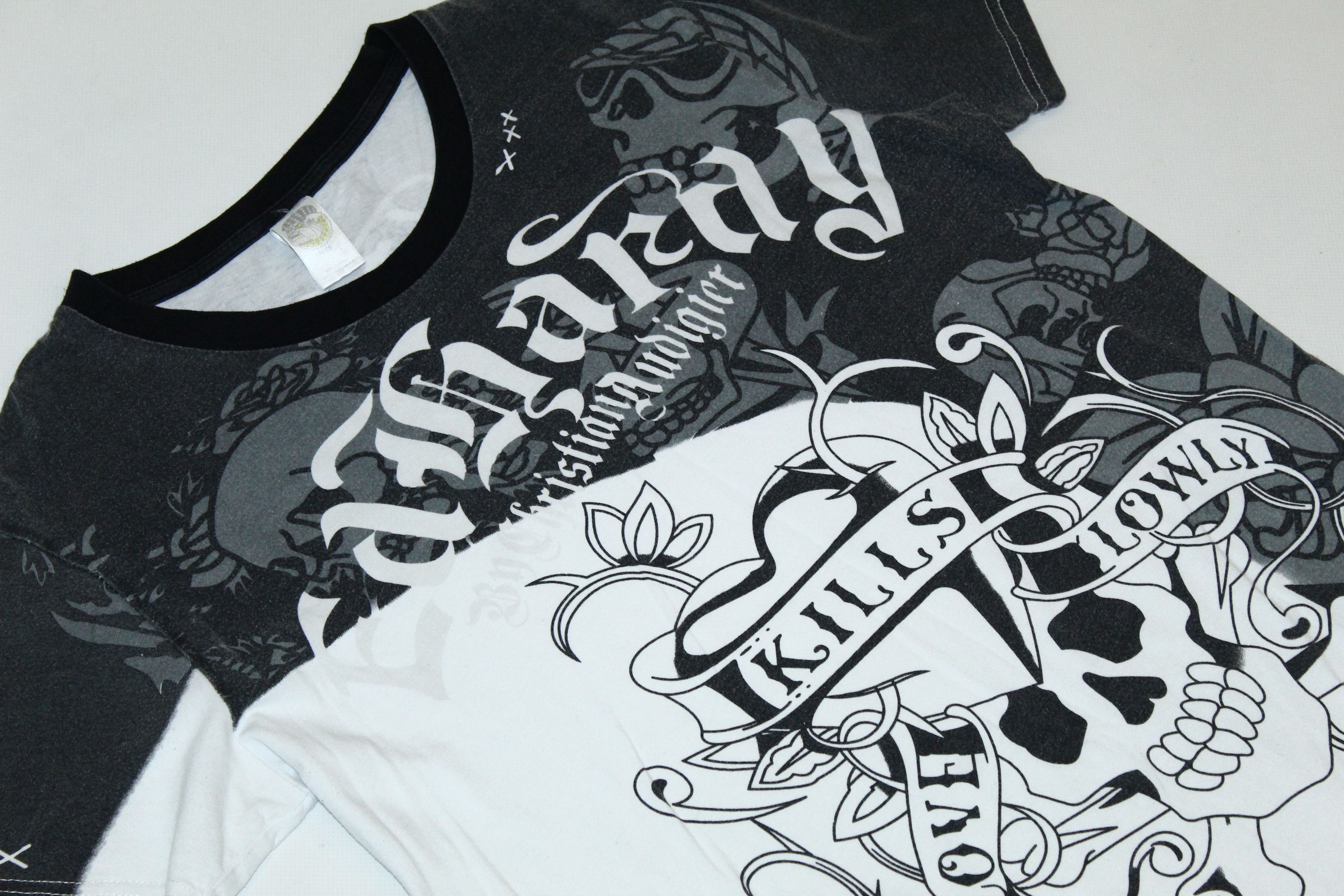 Christian Audigier 🔥 VTG 🔥 Ed Hardy Christian Audigier Colorless T-shirt Size US S / EU 44-46 / 1 - 2 Thumbnail