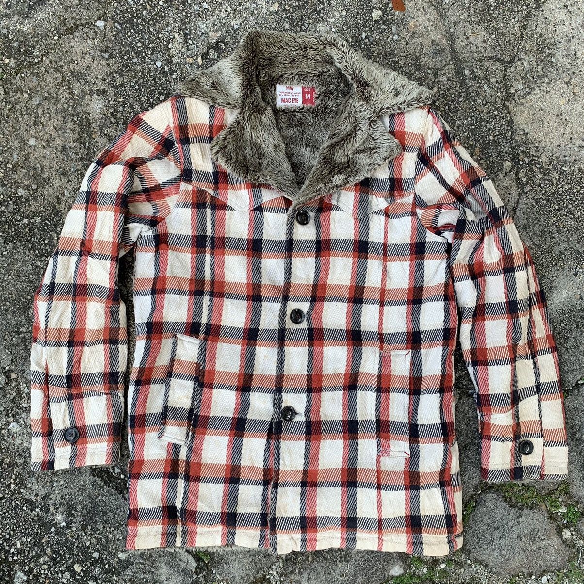 image of Vintage Mac Eye Sherpa Jacket in Red, Men's (Size Medium)