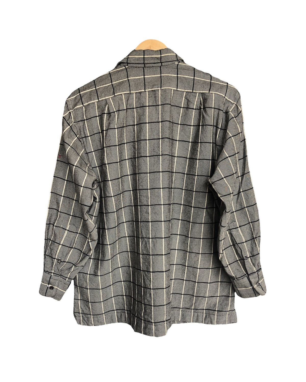 Burberry Vintage Burberry London Gingham Wool Oversize Shirts Size L / US 10 / IT 46 - 2 Thumbnail