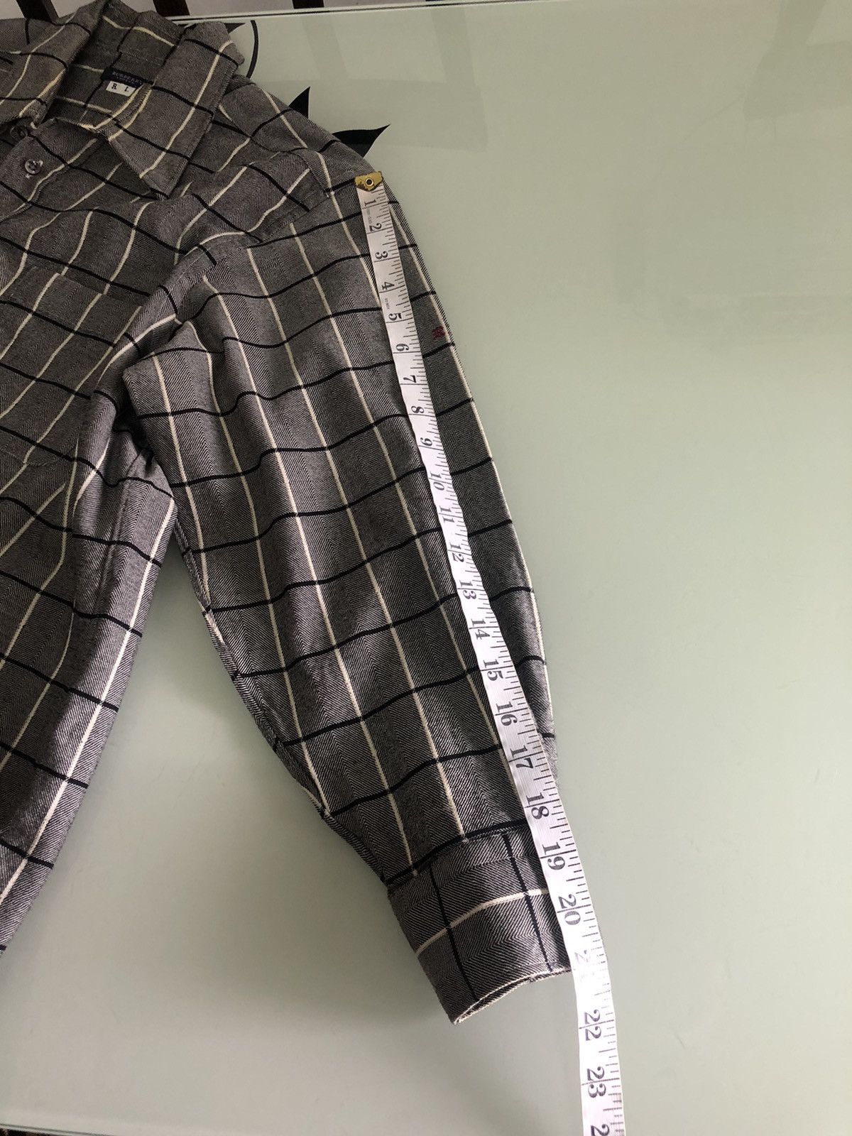 Burberry Vintage Burberry London Gingham Wool Oversize Shirts Size L / US 10 / IT 46 - 19 Thumbnail