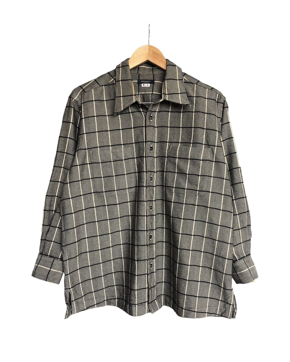 Burberry Vintage Burberry London Gingham Wool Oversize Shirts Size L / US 10 / IT 46 - 1 Thumbnail