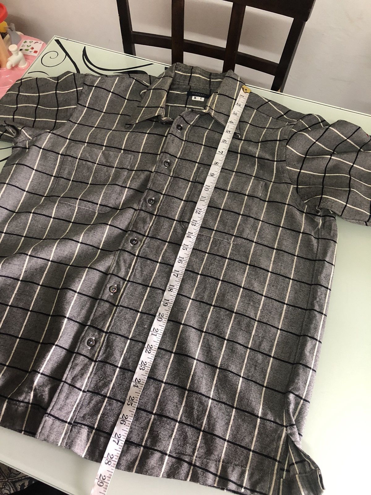 Burberry Vintage Burberry London Gingham Wool Oversize Shirts Size L / US 10 / IT 46 - 17 Thumbnail