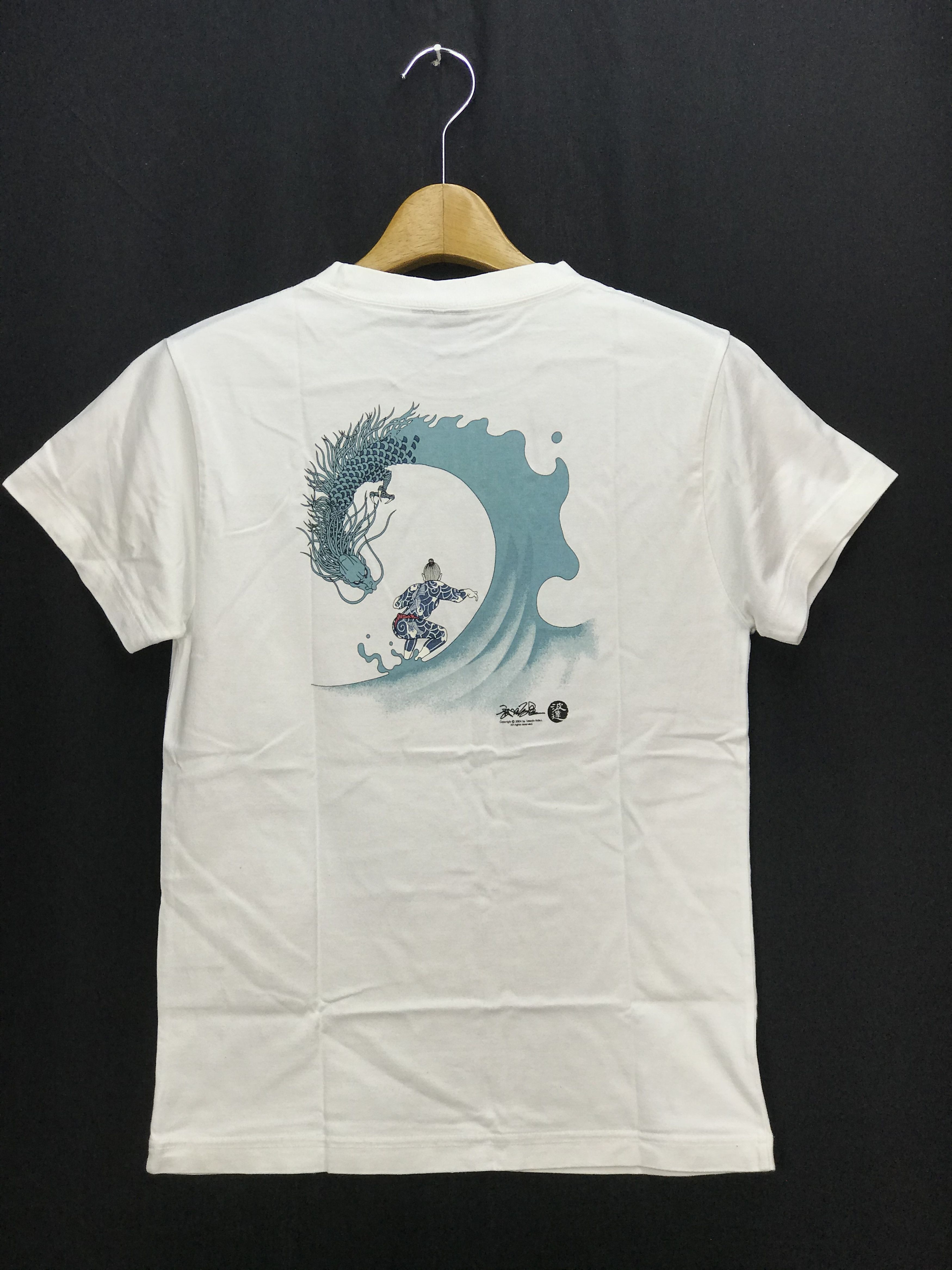 image of Designer Samurai Surfer By Takeda Hideo Shirt in White, Men's (Size XS)