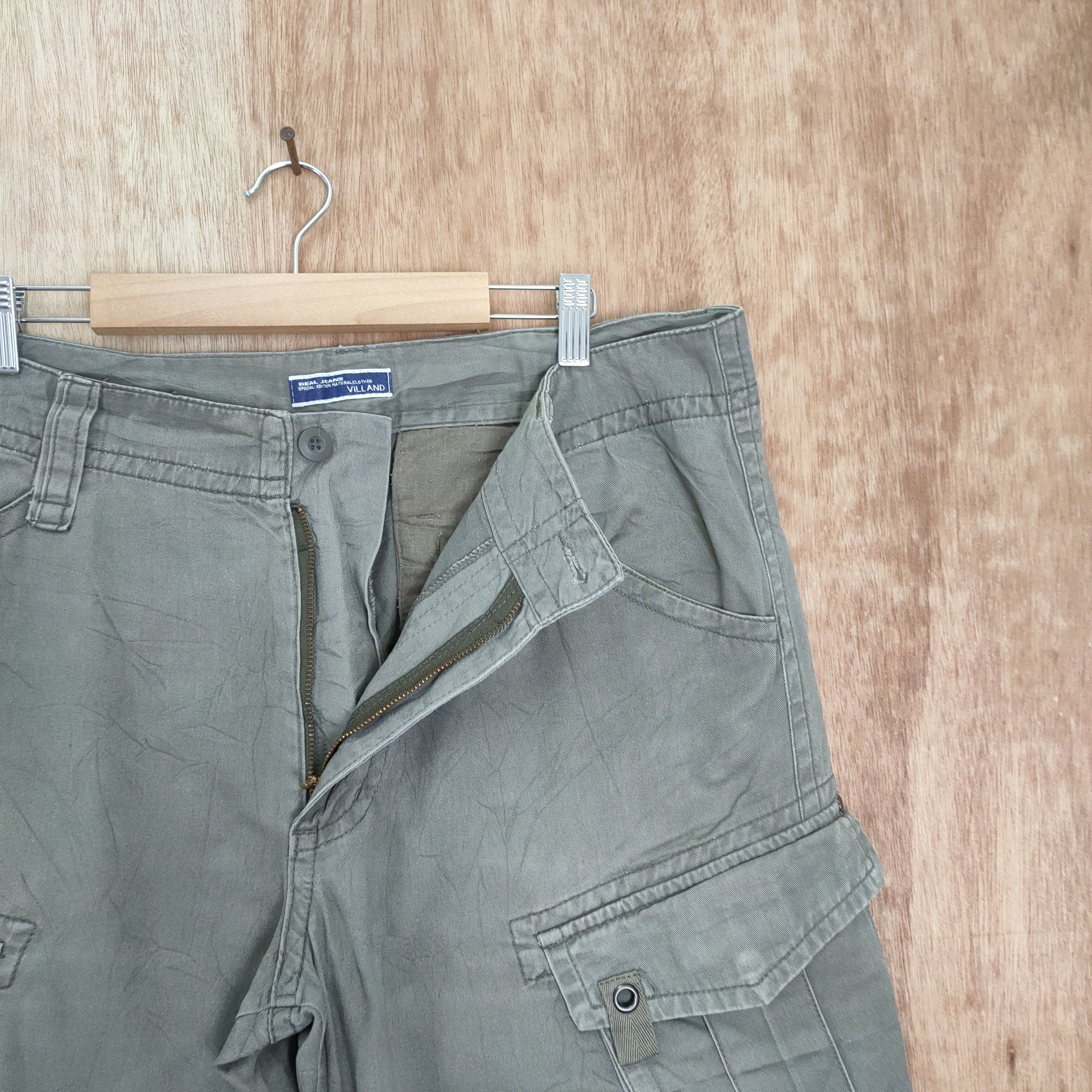 Japanese Brand VINTAGE VILLAND GREY BAGGY CARGO PANTS Size US 34 / EU 50 - 5 Thumbnail