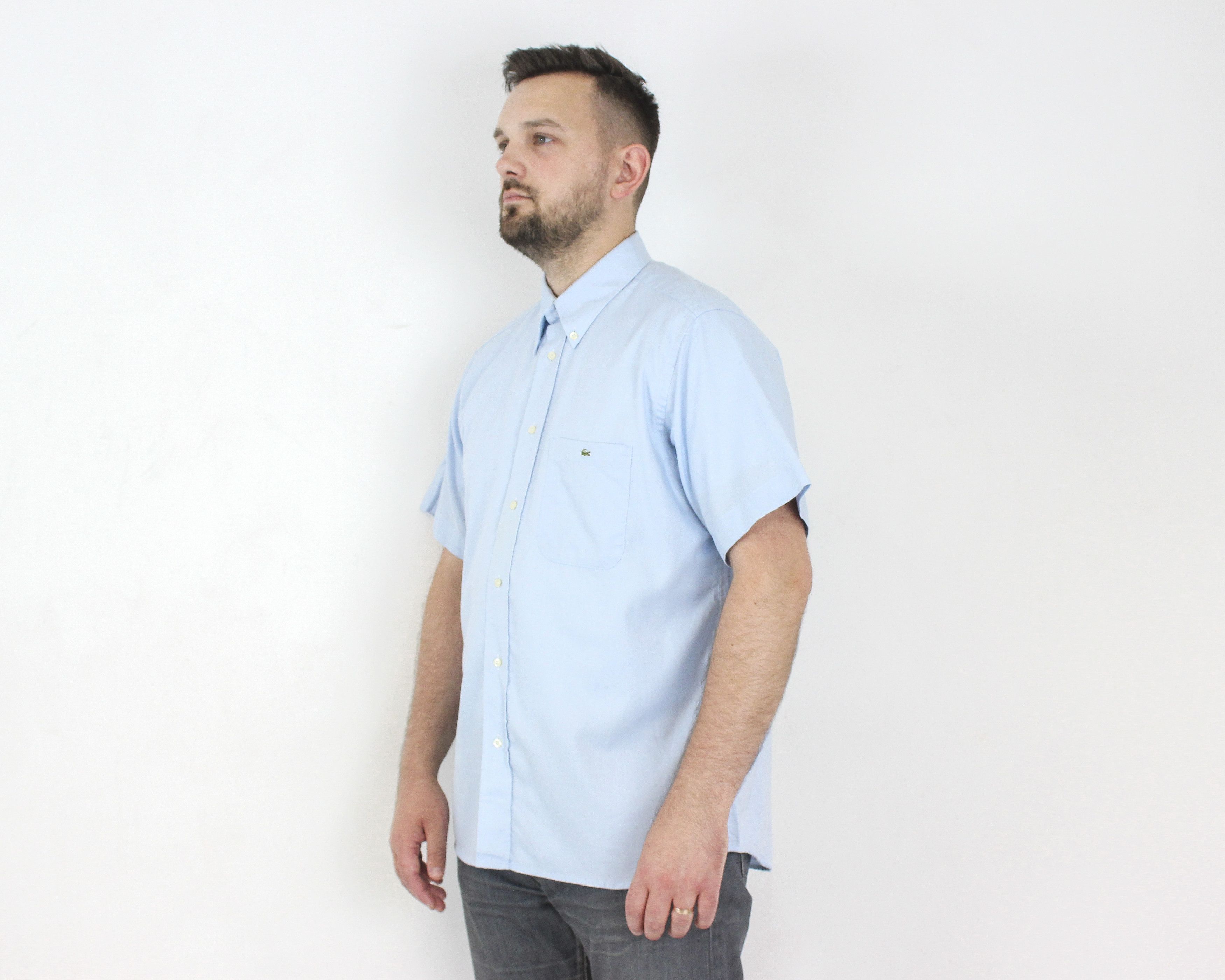 Lacoste × Vintage Devanlay XL Formal Shirt EU 44 Short Sleeve Casual Top Size US XL / EU 56 / 4 - 3 Thumbnail