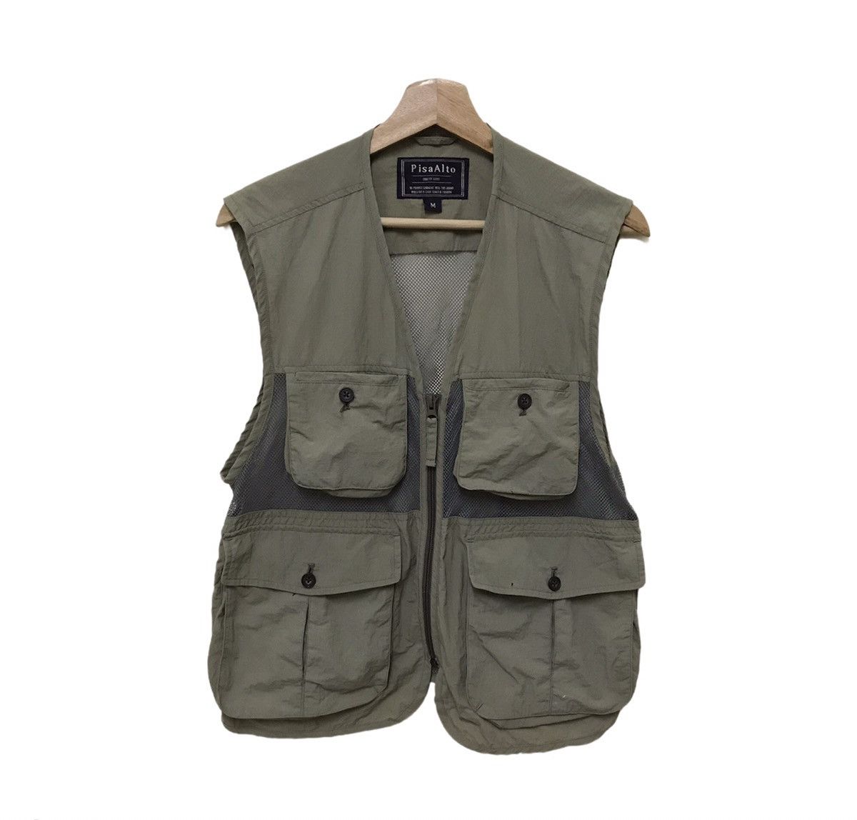 Japanese Brand Pisa Alto Streetwear Tactical Multi Pocket Cargo Vest Size US M / EU 48-50 / 2 - 1 Thumbnail