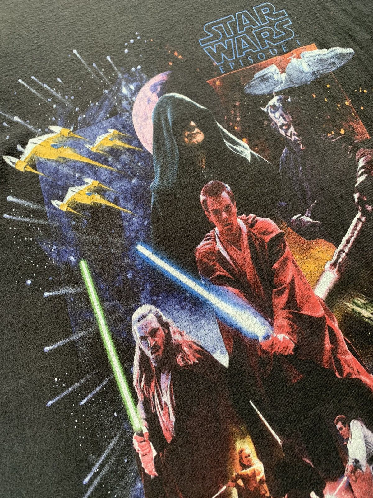 Star Wars Vintage 90s STAR WARS Episode 1 Jedi vs Sith T Shirt Size US L / EU 52-54 / 3 - 8 Thumbnail
