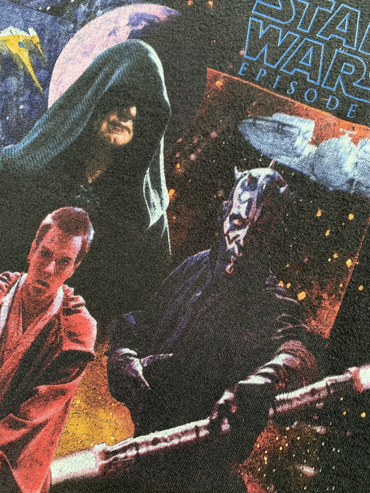 Star Wars Vintage 90s STAR WARS Episode 1 Jedi vs Sith T Shirt Size US L / EU 52-54 / 3 - 7 Thumbnail