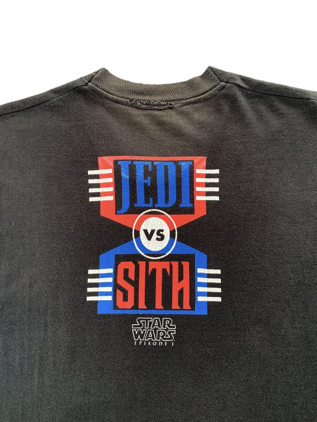 Star Wars Vintage 90s STAR WARS Episode 1 Jedi vs Sith T Shirt Size US L / EU 52-54 / 3 - 4 Thumbnail