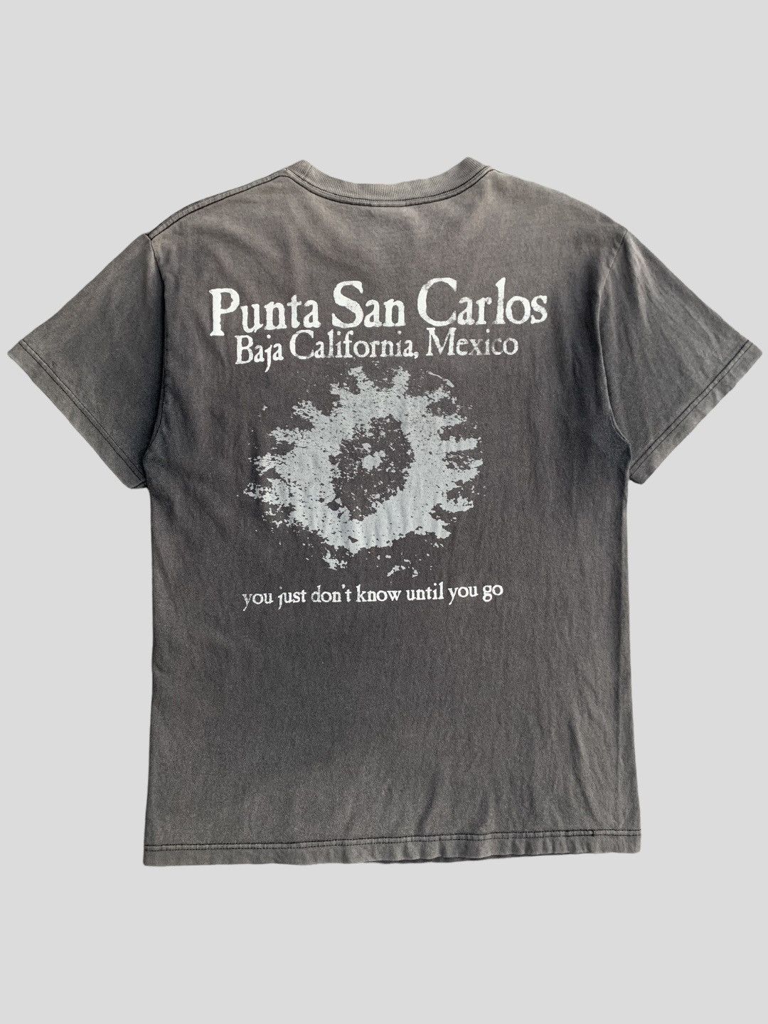 image of Vintage Solosport Punta San Carlos Sun Faded T-Shirt in Black, Men's (Size Medium)