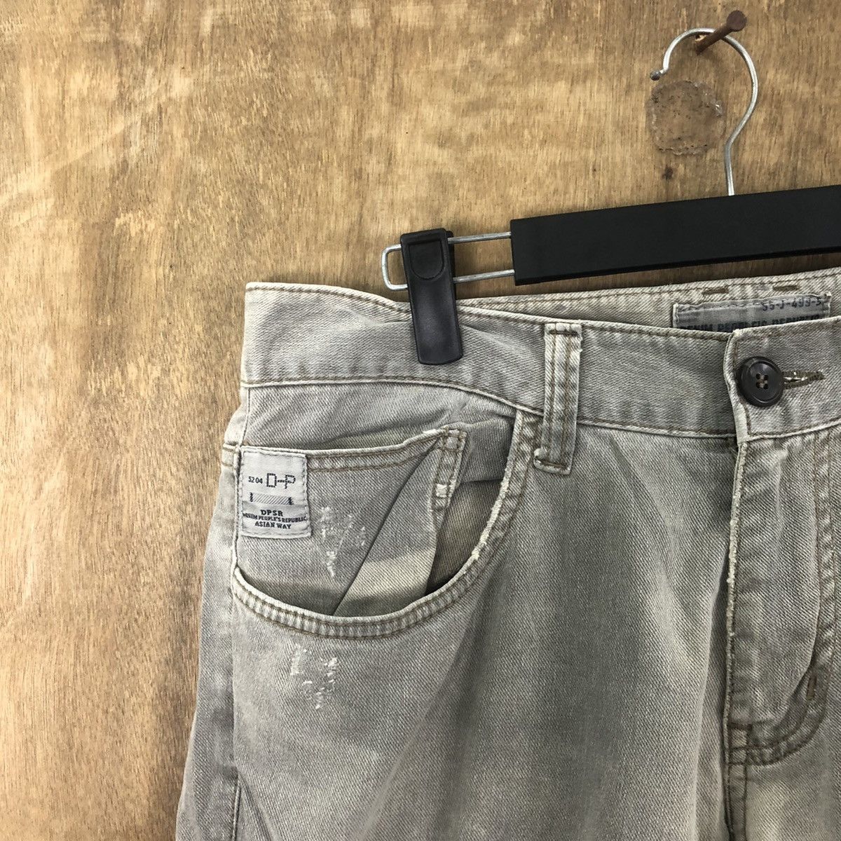 Japanese Brand Denim People Republic Grey Multipocket Cargo pants #6281 Size US 31 - 6 Thumbnail