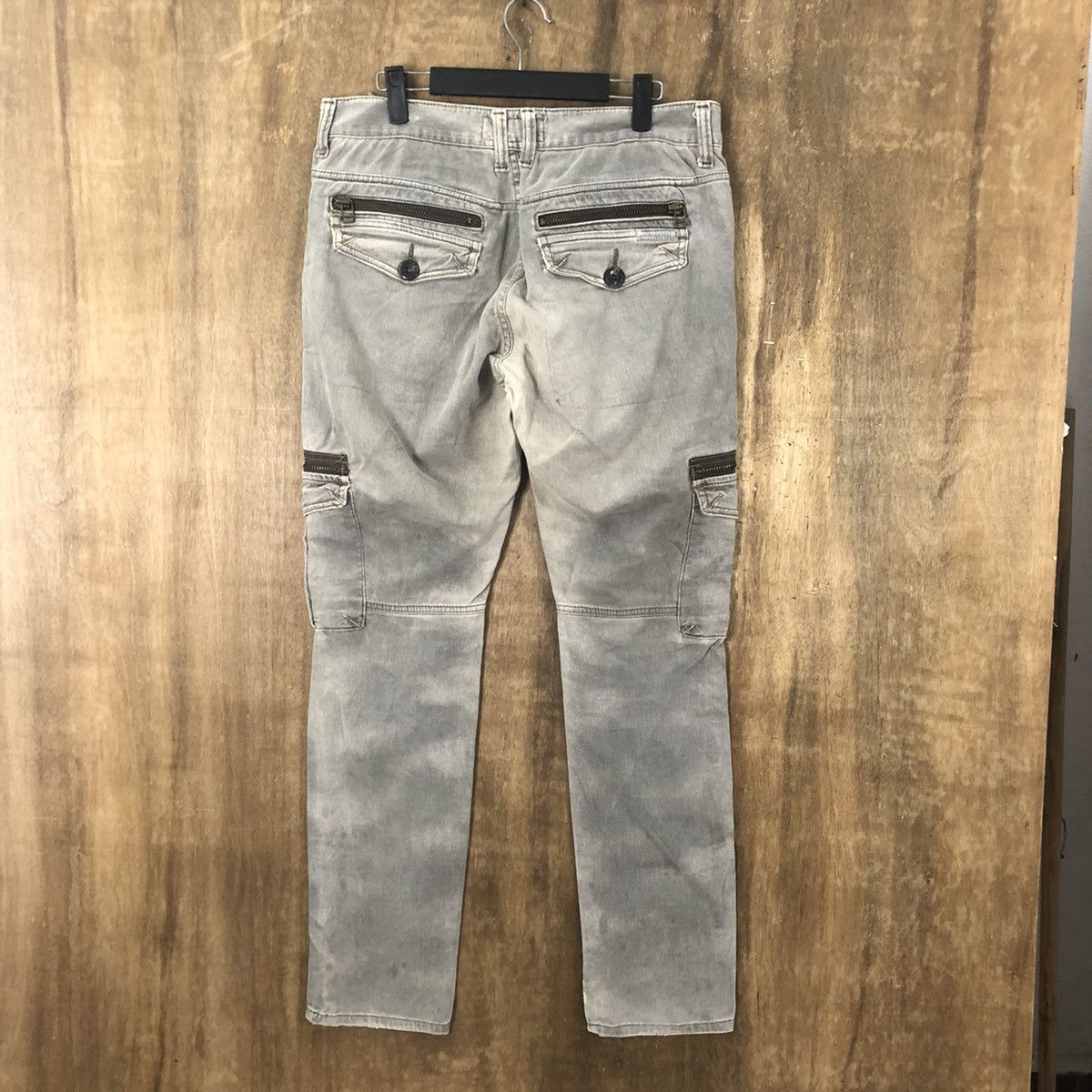 Japanese Brand Denim People Republic Grey Multipocket Cargo pants #6281 Size US 31 - 8 Thumbnail