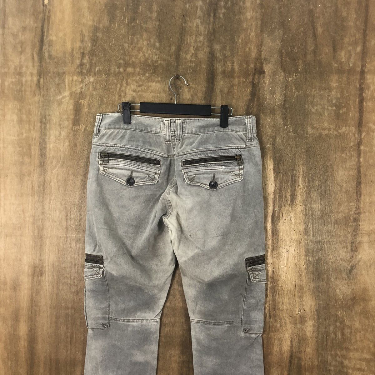Japanese Brand Denim People Republic Grey Multipocket Cargo pants #6281 Size US 31 - 9 Thumbnail