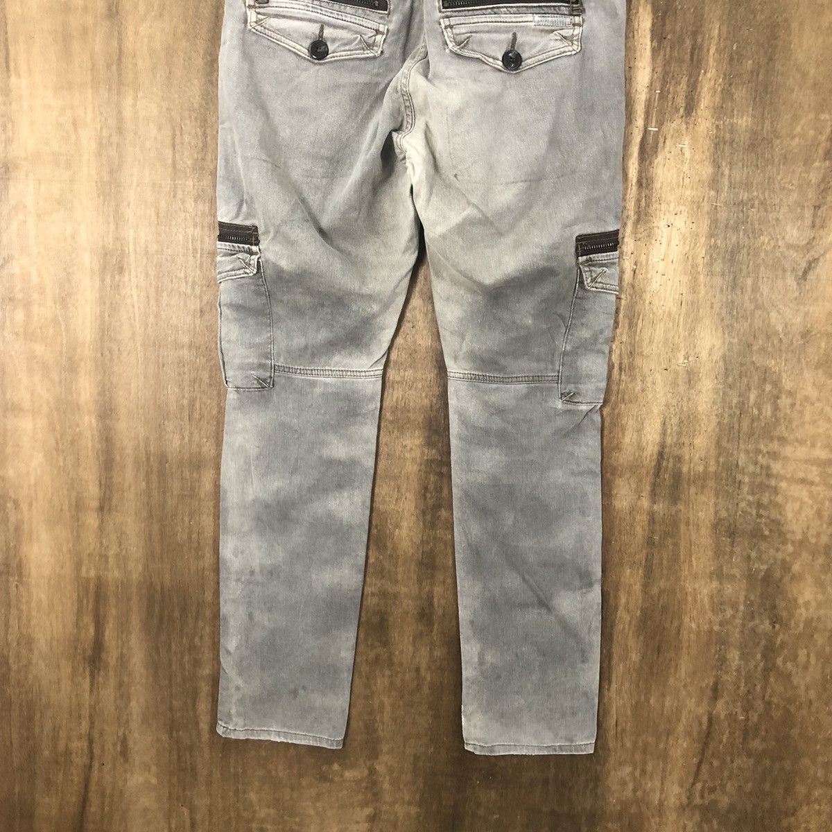 Japanese Brand Denim People Republic Grey Multipocket Cargo pants #6281 Size US 31 - 10 Thumbnail