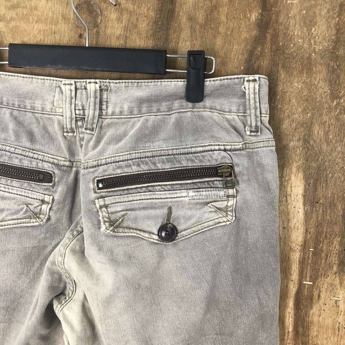 Japanese Brand Denim People Republic Grey Multipocket Cargo pants #6281 Size US 31 - 12 Thumbnail