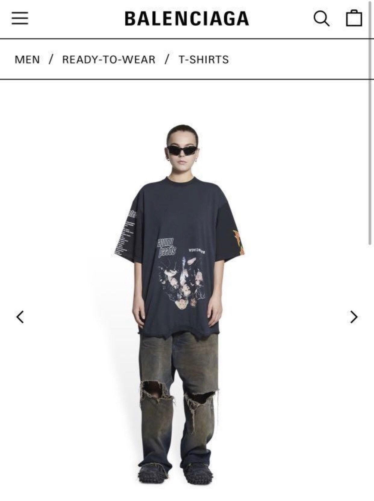 Balenciaga Balenciaga 22SS oversize upside down speedhunters tee Size US S / EU 44-46 / 1 - 2 Thumbnail
