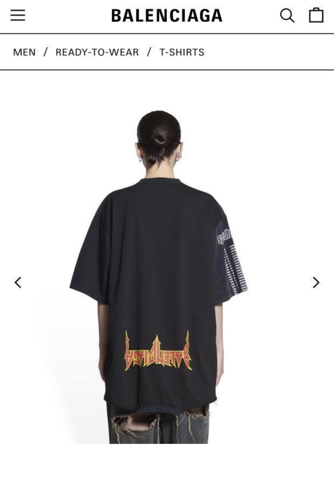 Balenciaga Balenciaga 22SS oversize upside down speedhunters tee Size US S / EU 44-46 / 1 - 4 Thumbnail