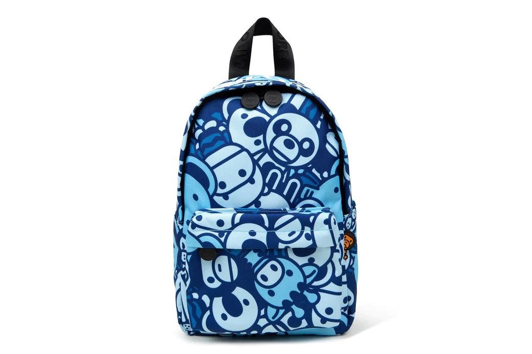 DS! A BATHING APE BAPE NYLON DAYPACK BACKPACK BLUE