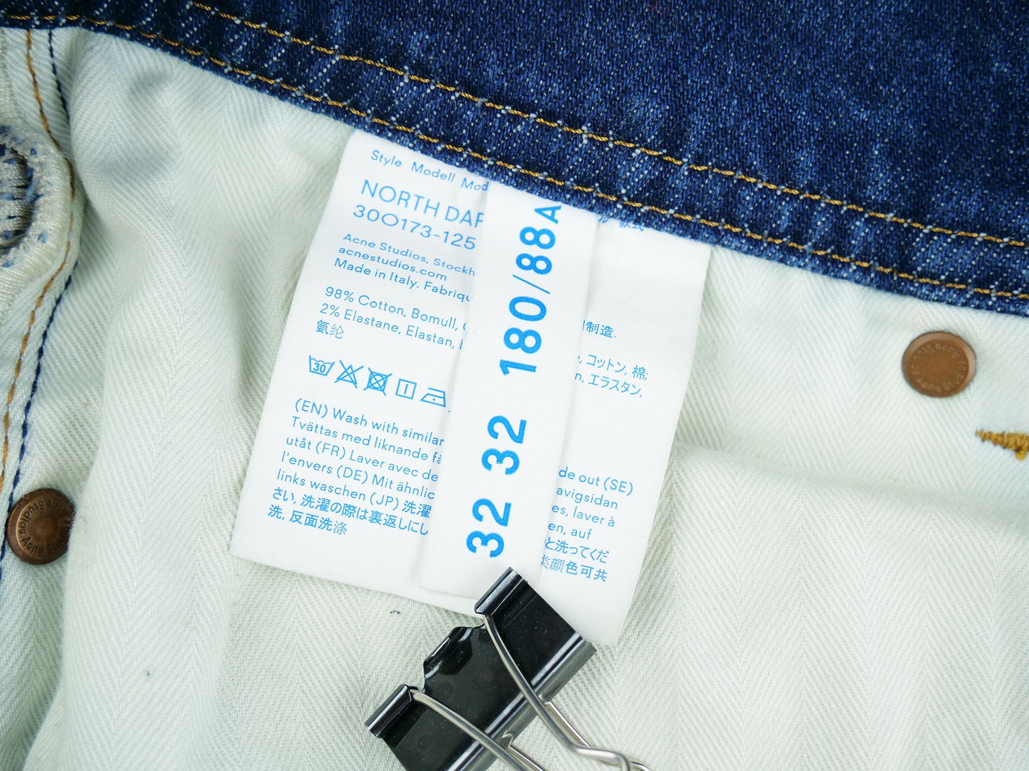 Acne Studios Acne Studios north dark blue skinny jeans Size US 32 / EU 48 - 6 Thumbnail