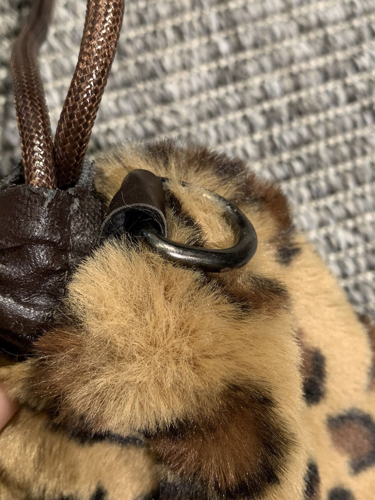 Leopard bucket bag