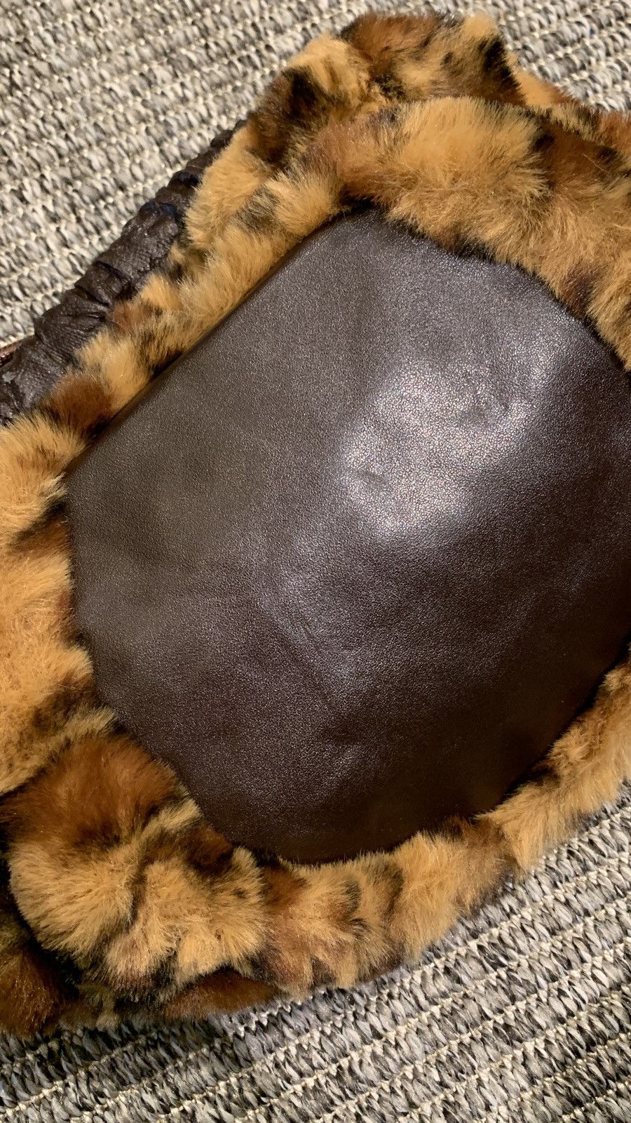 Leopard bucket bag