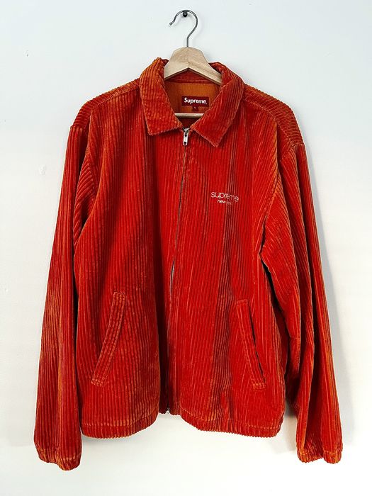 Supreme Supreme Wide Wale Corduroy Harrington Jacket Orange | Grailed