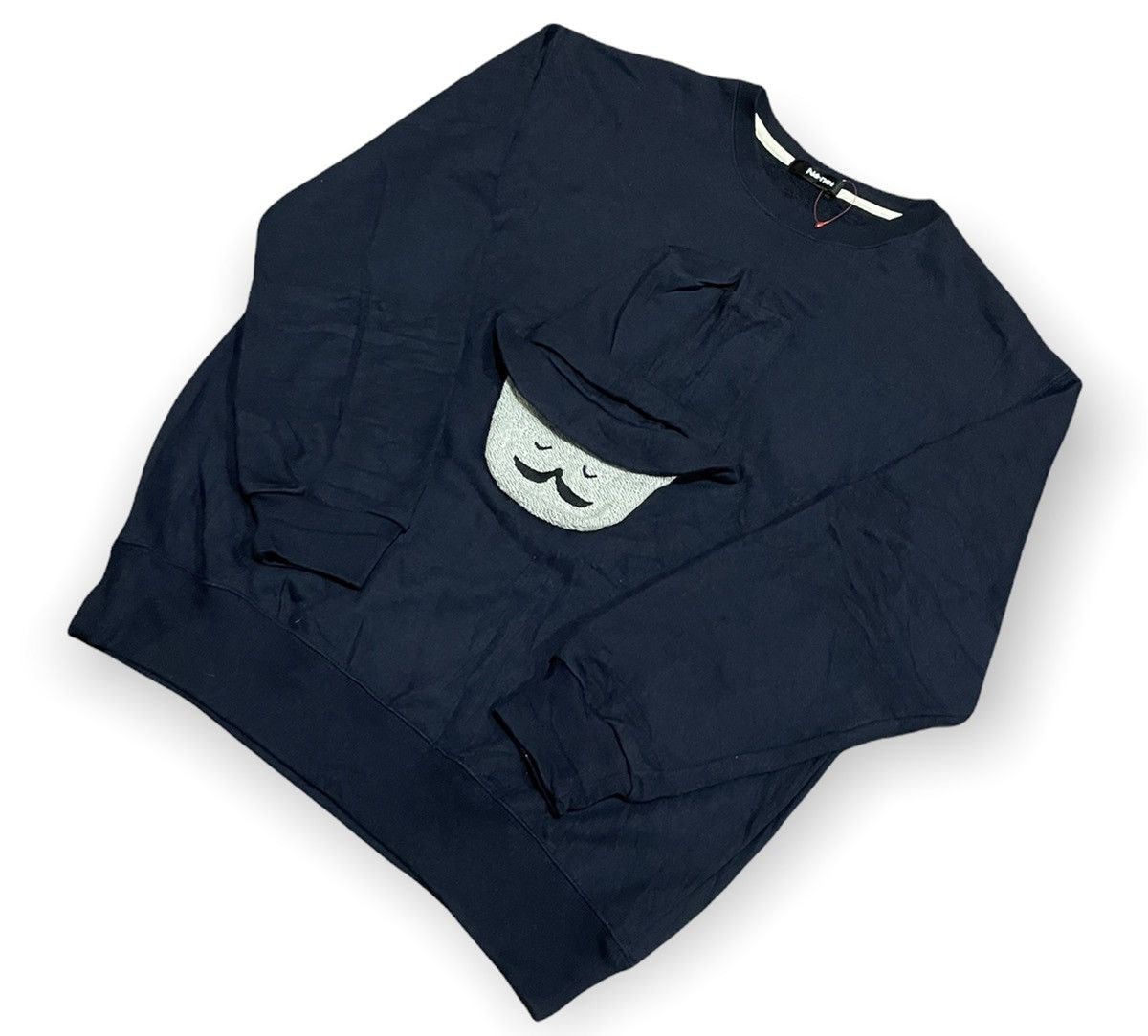 Other Issey Miyake Ne-net Rare Witch Moustache Front Logo Sweater Size US L / EU 52-54 / 3 - 7 Thumbnail