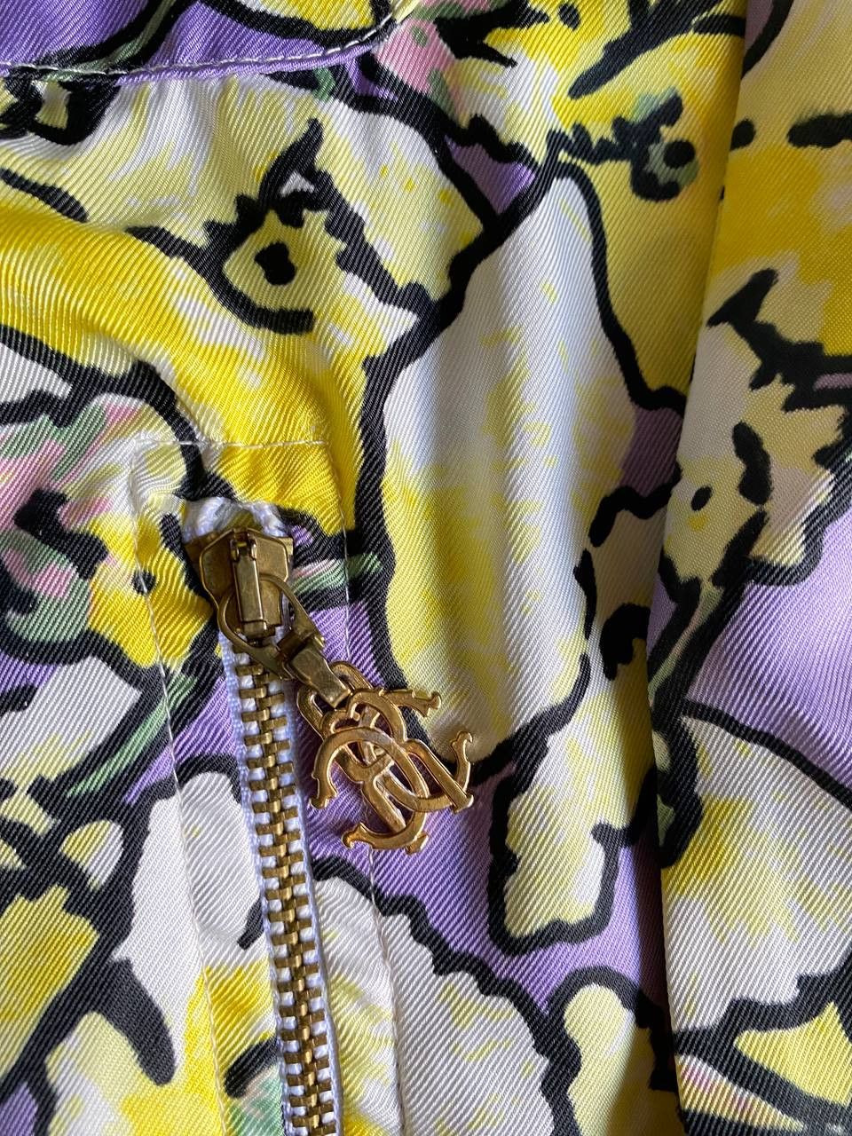 Roberto Cavalli Roberto Cavalli Floral Bomber Jacket Y2K Italy Size L / US 10 / IT 46 - 4 Thumbnail
