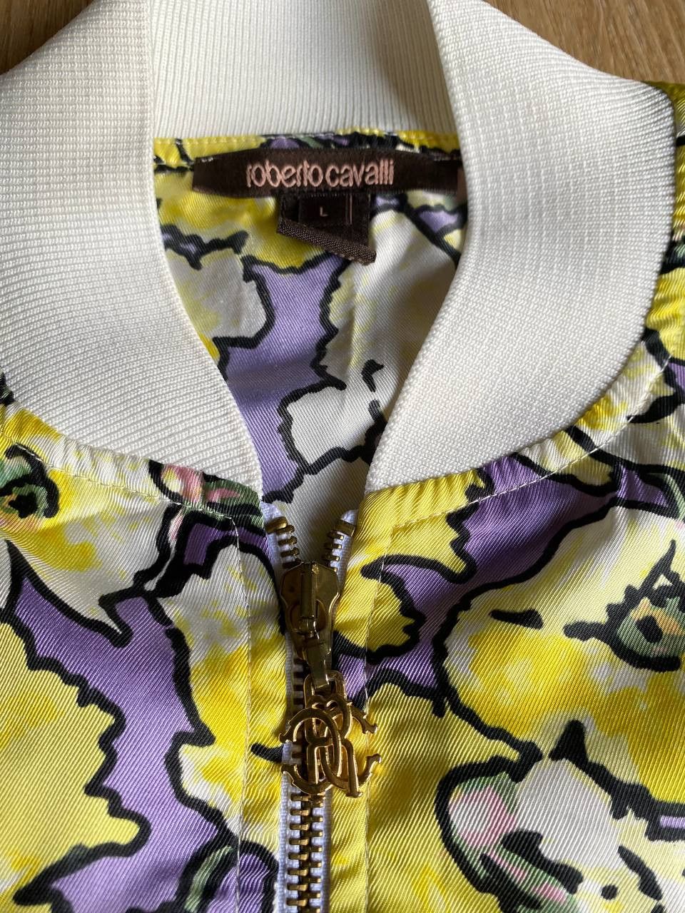 Roberto Cavalli Roberto Cavalli Floral Bomber Jacket Y2K Italy Size L / US 10 / IT 46 - 2 Thumbnail