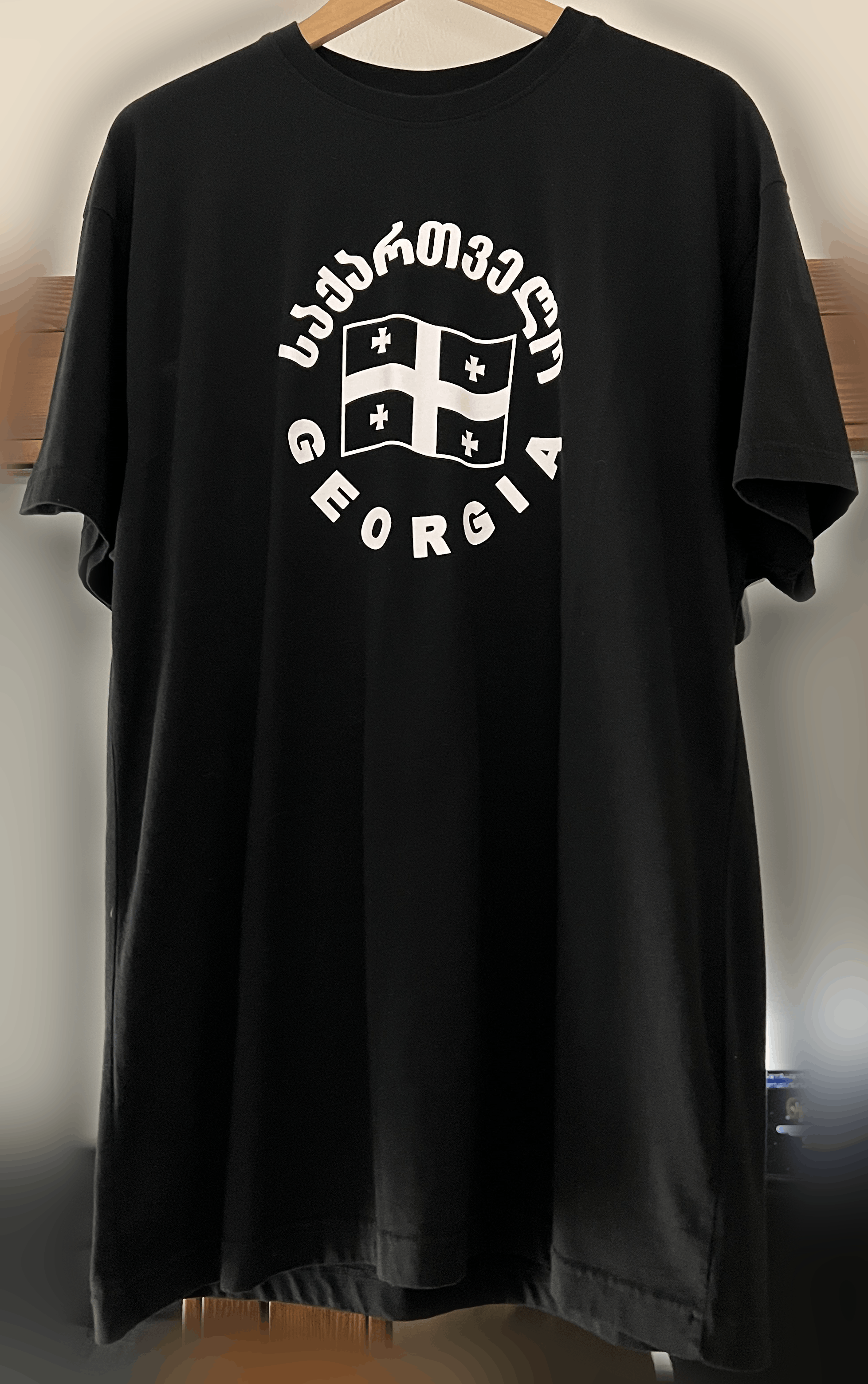 image of Vetements Georgia T-Shirt in Black, Men's (Size Small)