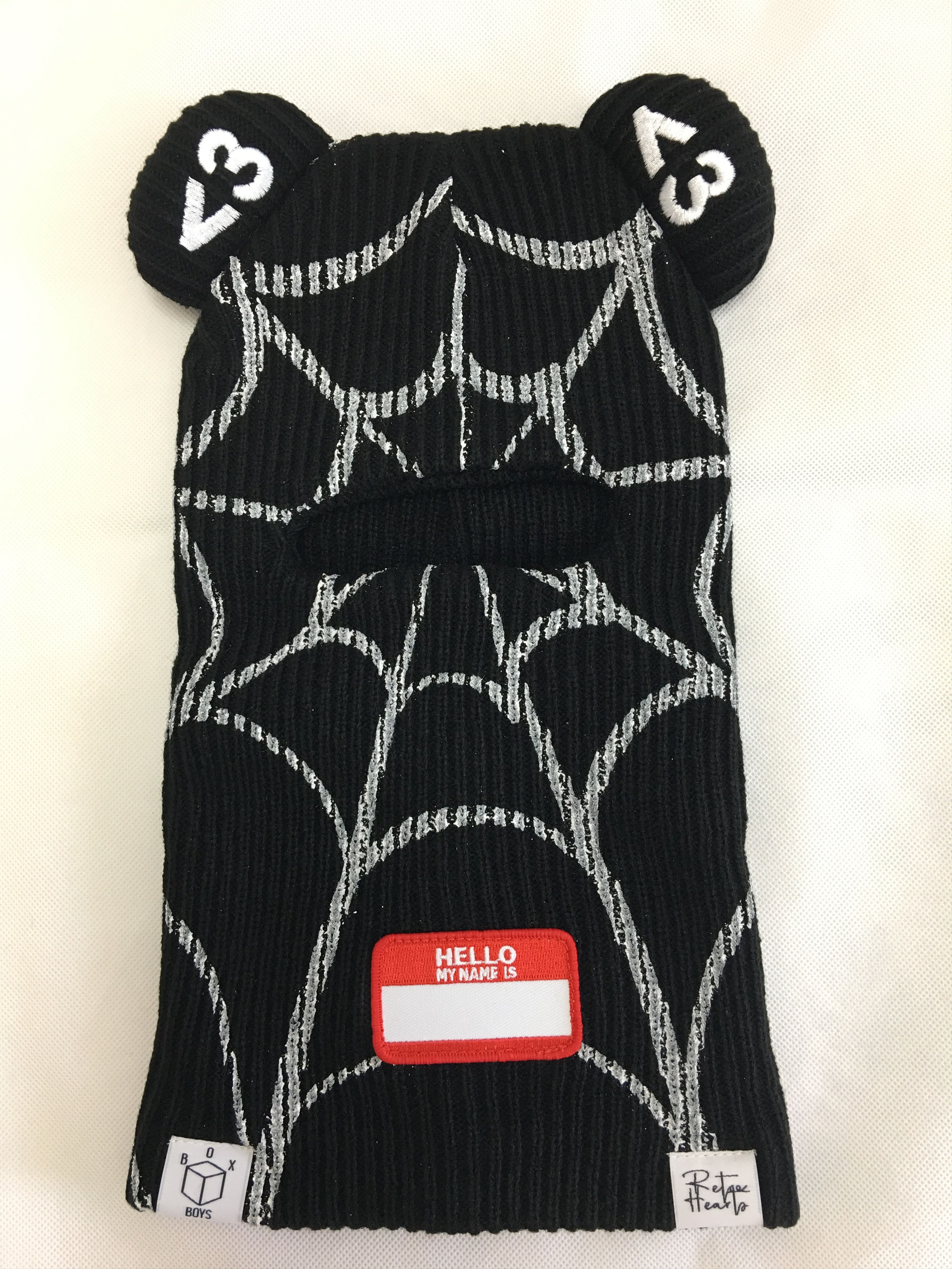 Other Box Boys x Retro Hearts Black Spider Web Bear Balaclava <3 Size ONE SIZE - 1 Thumbnail