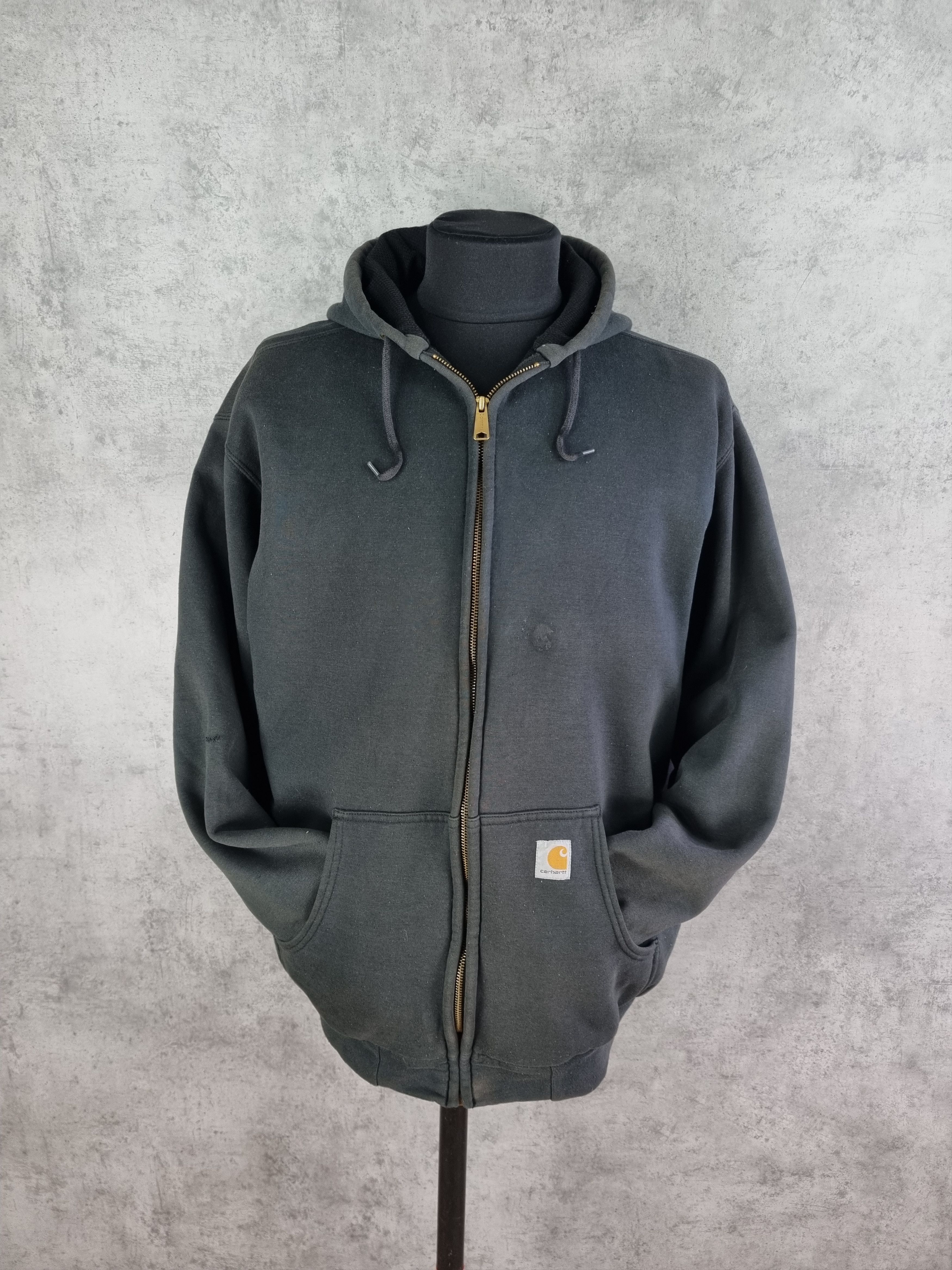 Carhartt × Vintage 90s Thrashed Vintage Carhartt Heavy Zip Up Faded Hoodie Size US XL / EU 56 / 4 - 4 Thumbnail