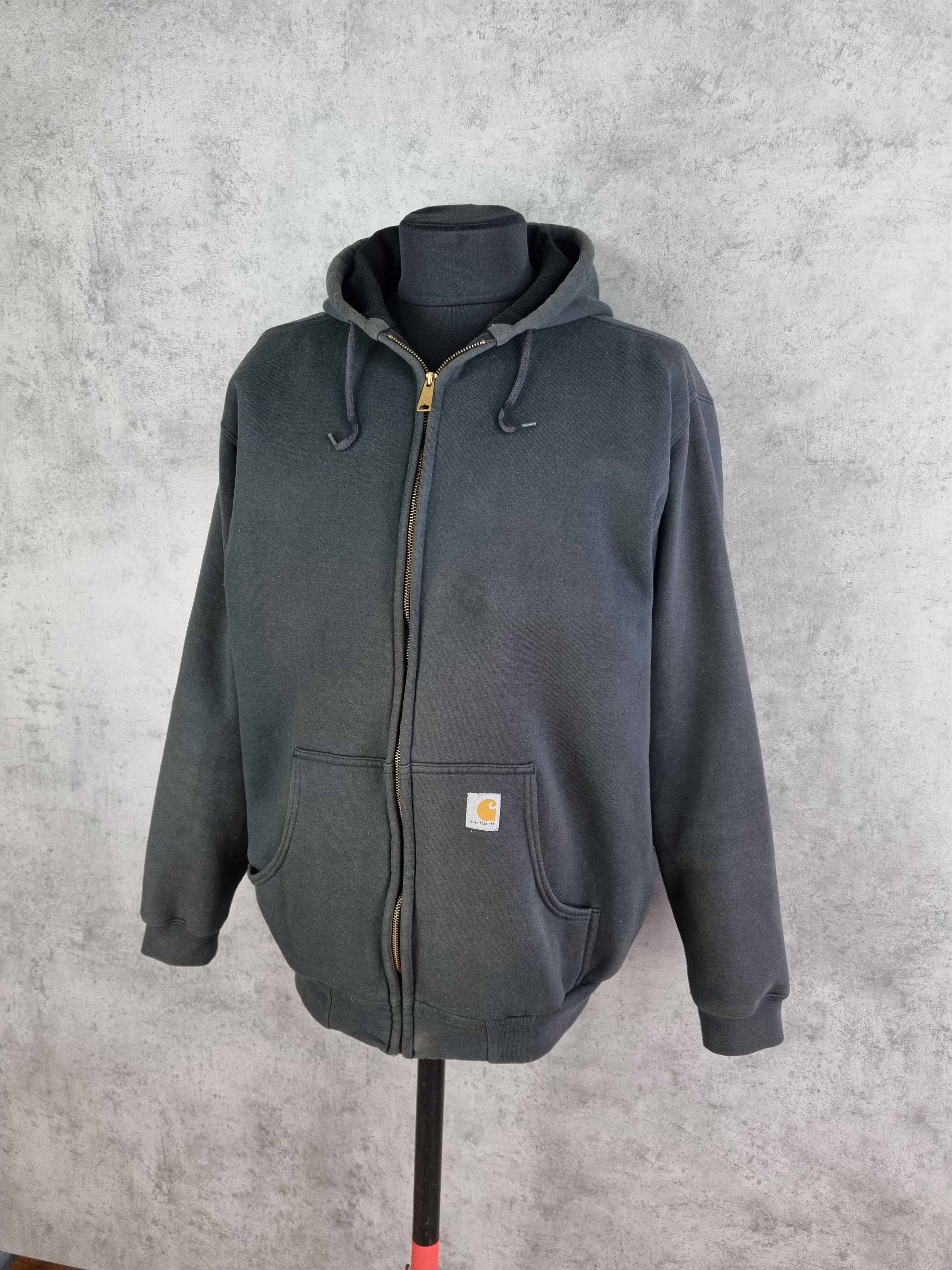 Carhartt × Vintage 90s Thrashed Vintage Carhartt Heavy Zip Up Faded Hoodie Size US XL / EU 56 / 4 - 1 Thumbnail