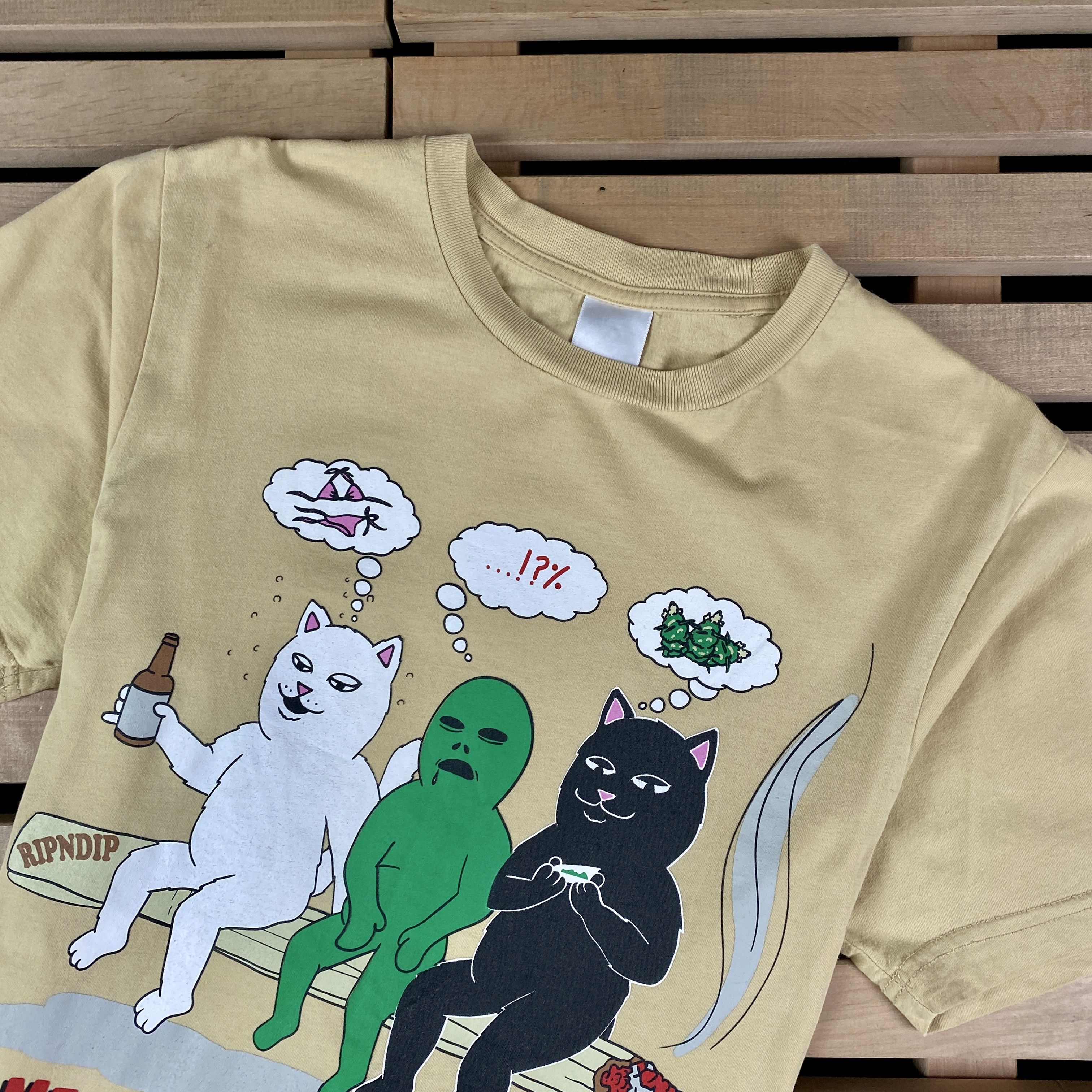 RIPNDIP Mens T-Shirt Ripndip Big Logo Smocking Cat Size S Size US S / EU 44-46 / 1 - 2 Thumbnail