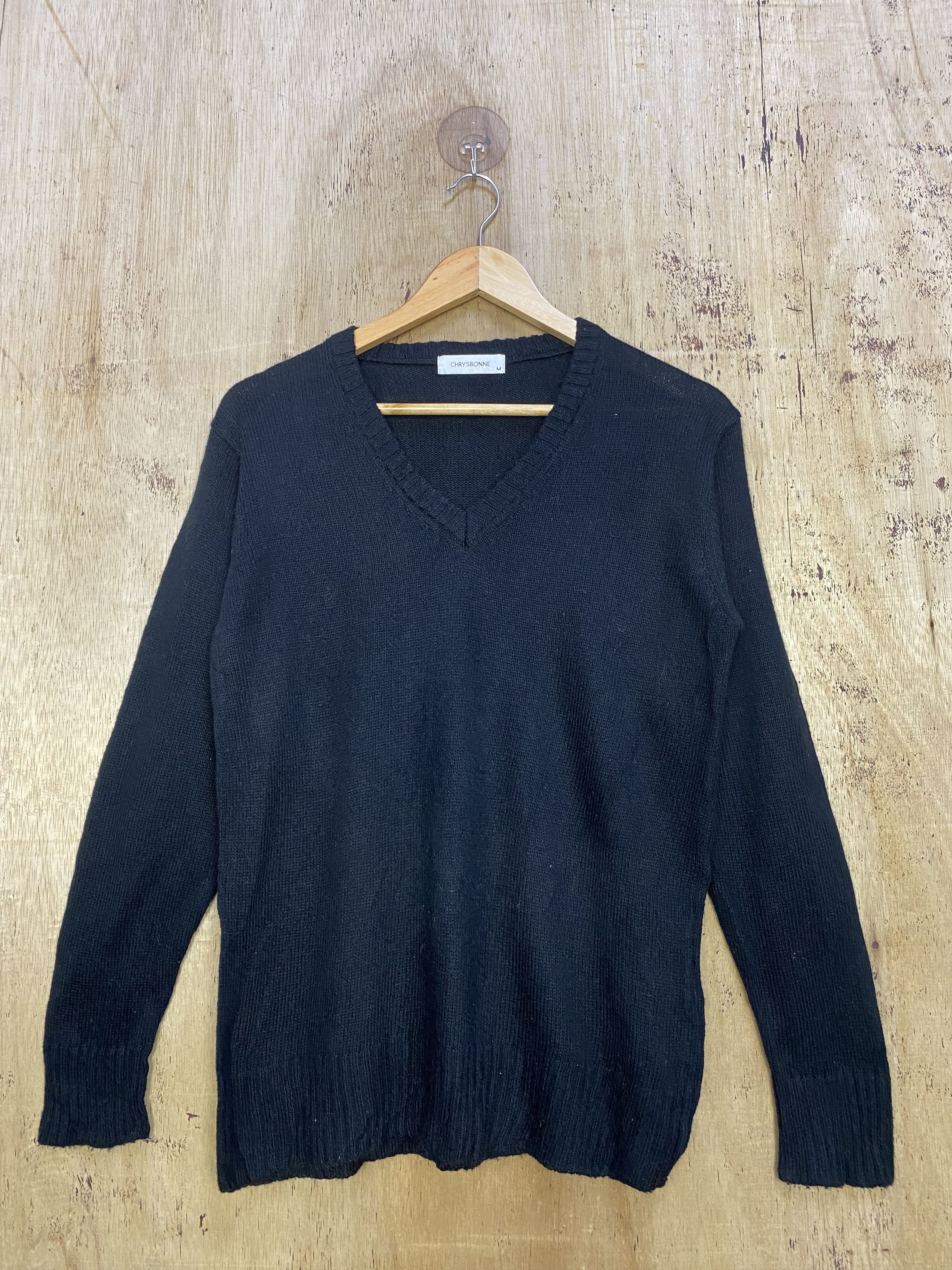 Chrysbonne Vneck Vintage Knit Sweater #4379
