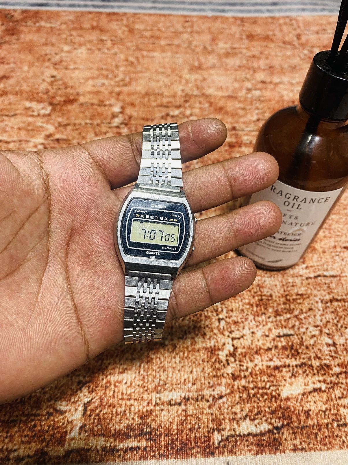 Casio Early 70's 54Qs-15 Digital Watch in Silver, Men's
