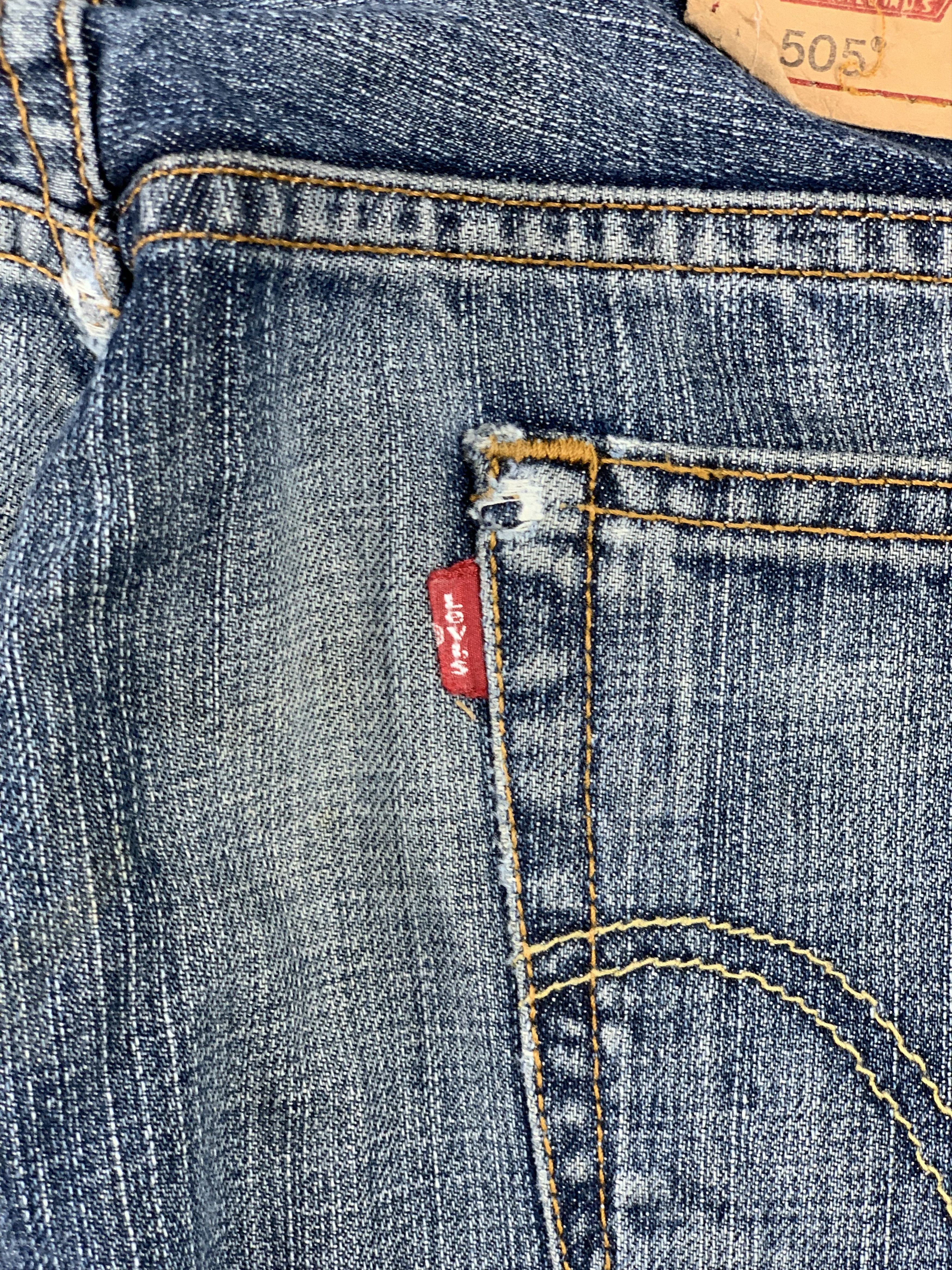 Levi's Vintage Levis 505 Faded Blue Jeans DP2121 Size US 29 - 16 Thumbnail