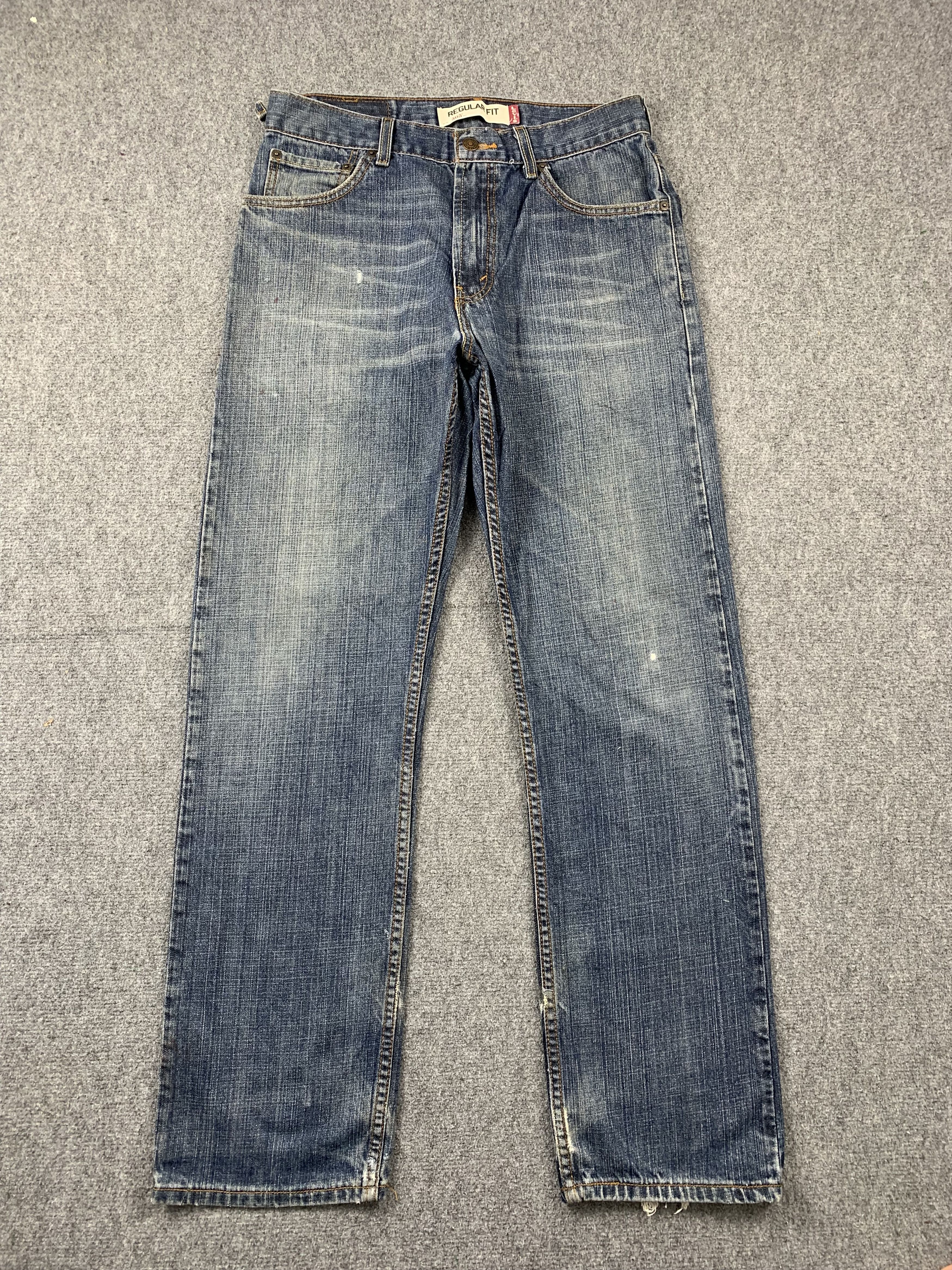 image of Levis 505 Faded Blue Jeans in Blue Denim, Men's (Size 29)