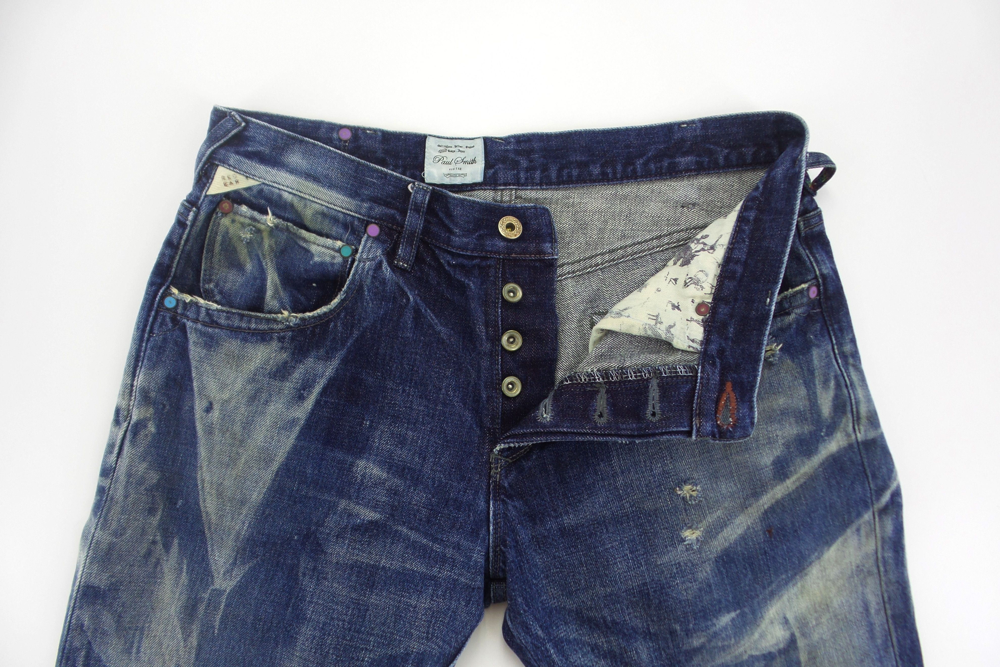 Paul Smith × Paul Smith Red Ear Paul Smith Red Ear Button Fly Jeans W32xL41 Size US 32 / EU 48 - 2 Thumbnail