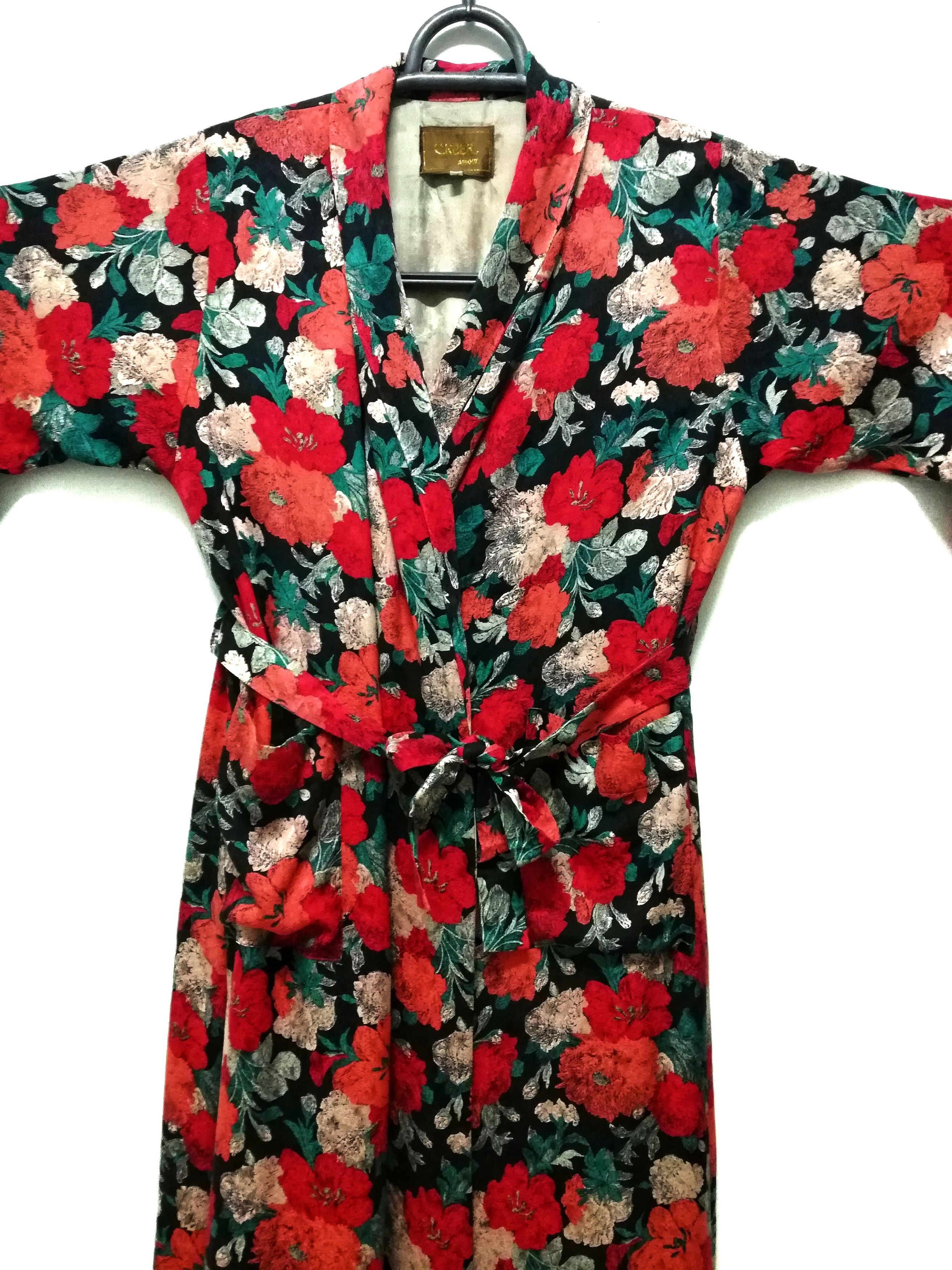 Japanese Brand × Vintage 🔥Kimono Cotton Japanese All Over Flower Fullprint Printed Size US M / EU 48-50 / 2 - 2 Thumbnail