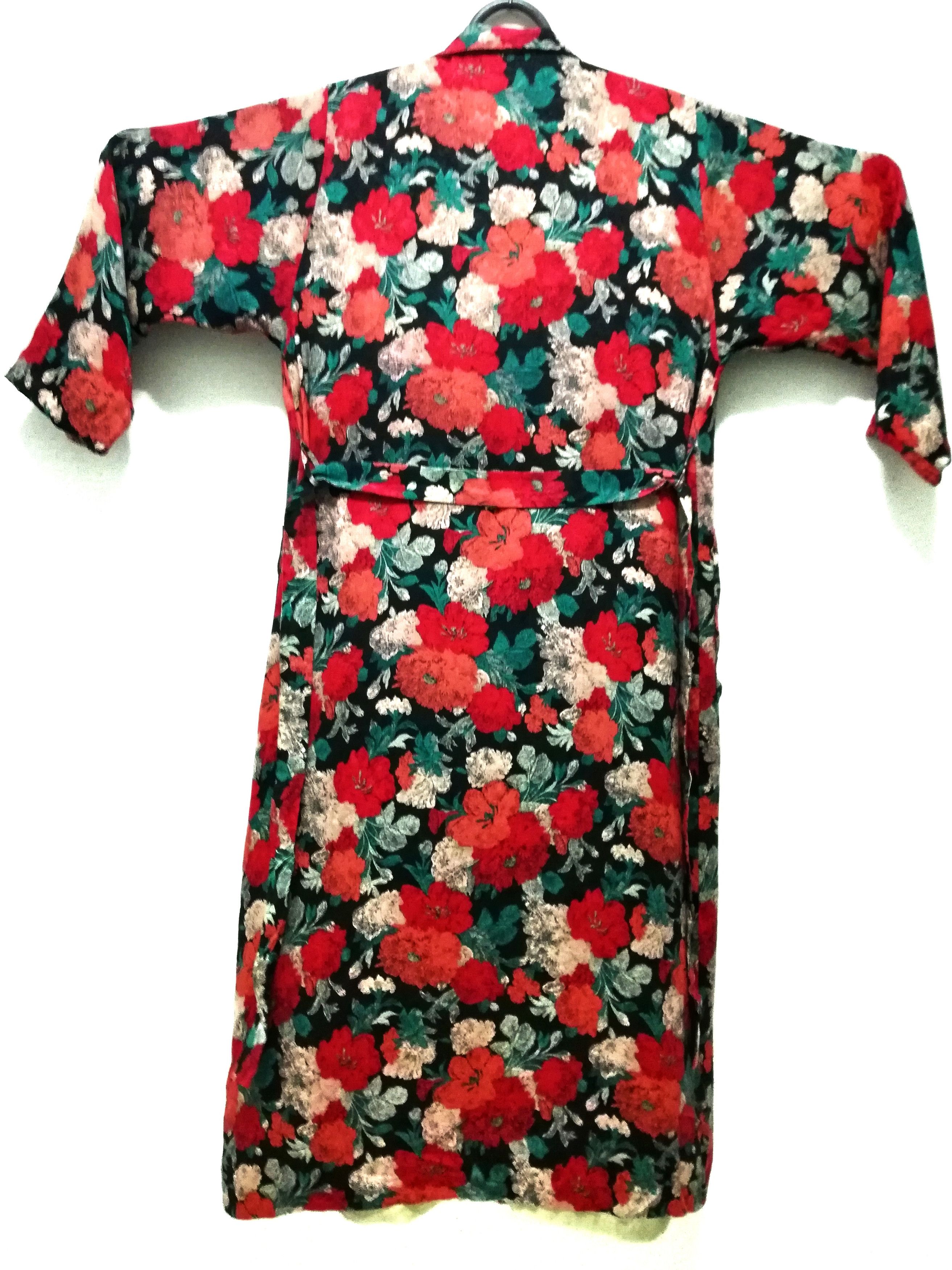 Japanese Brand × Vintage 🔥Kimono Cotton Japanese All Over Flower Fullprint Printed Size US M / EU 48-50 / 2 - 8 Thumbnail