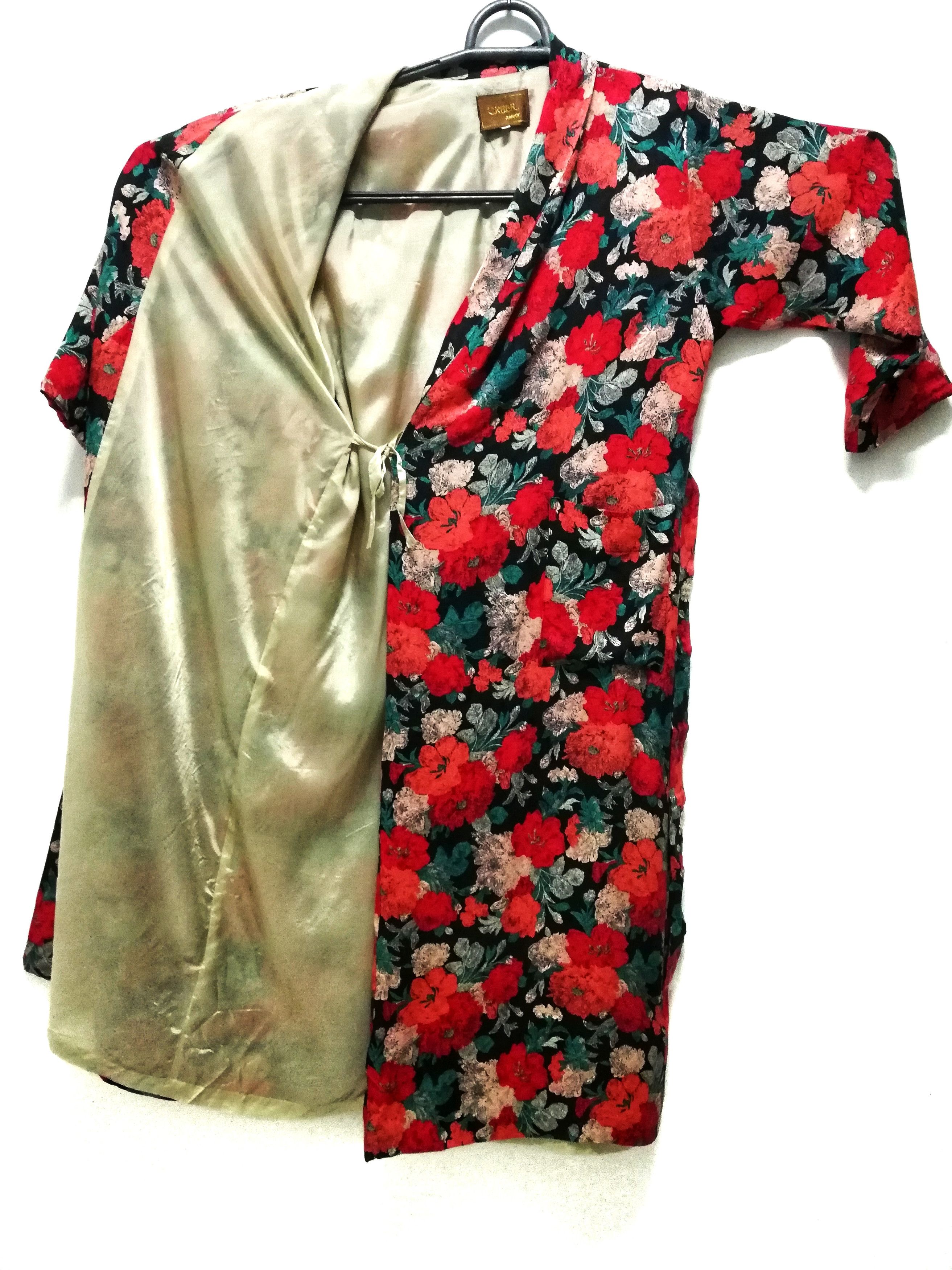 Japanese Brand × Vintage 🔥Kimono Cotton Japanese All Over Flower Fullprint Printed Size US M / EU 48-50 / 2 - 3 Thumbnail
