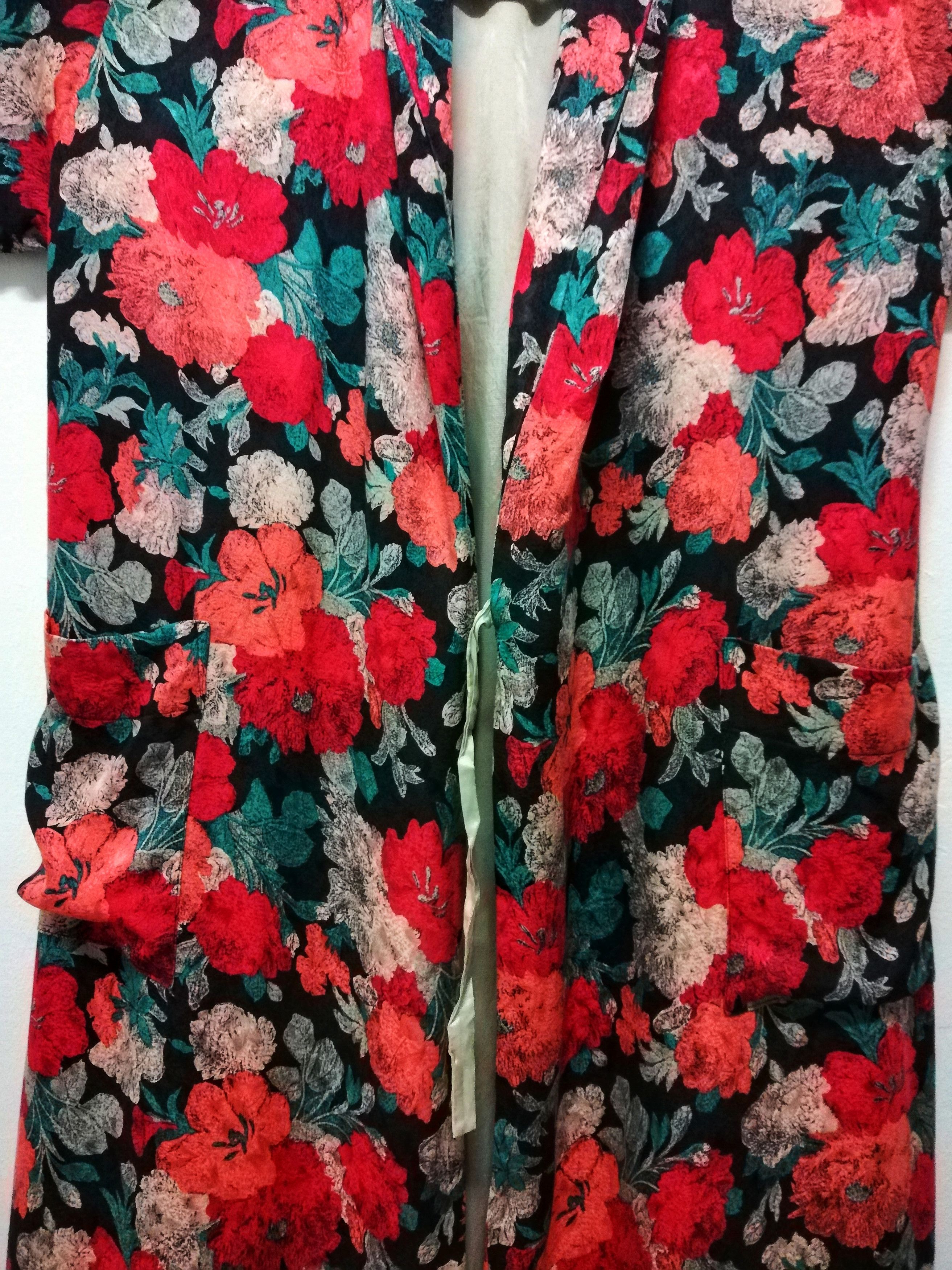 Japanese Brand × Vintage 🔥Kimono Cotton Japanese All Over Flower Fullprint Printed Size US M / EU 48-50 / 2 - 5 Thumbnail